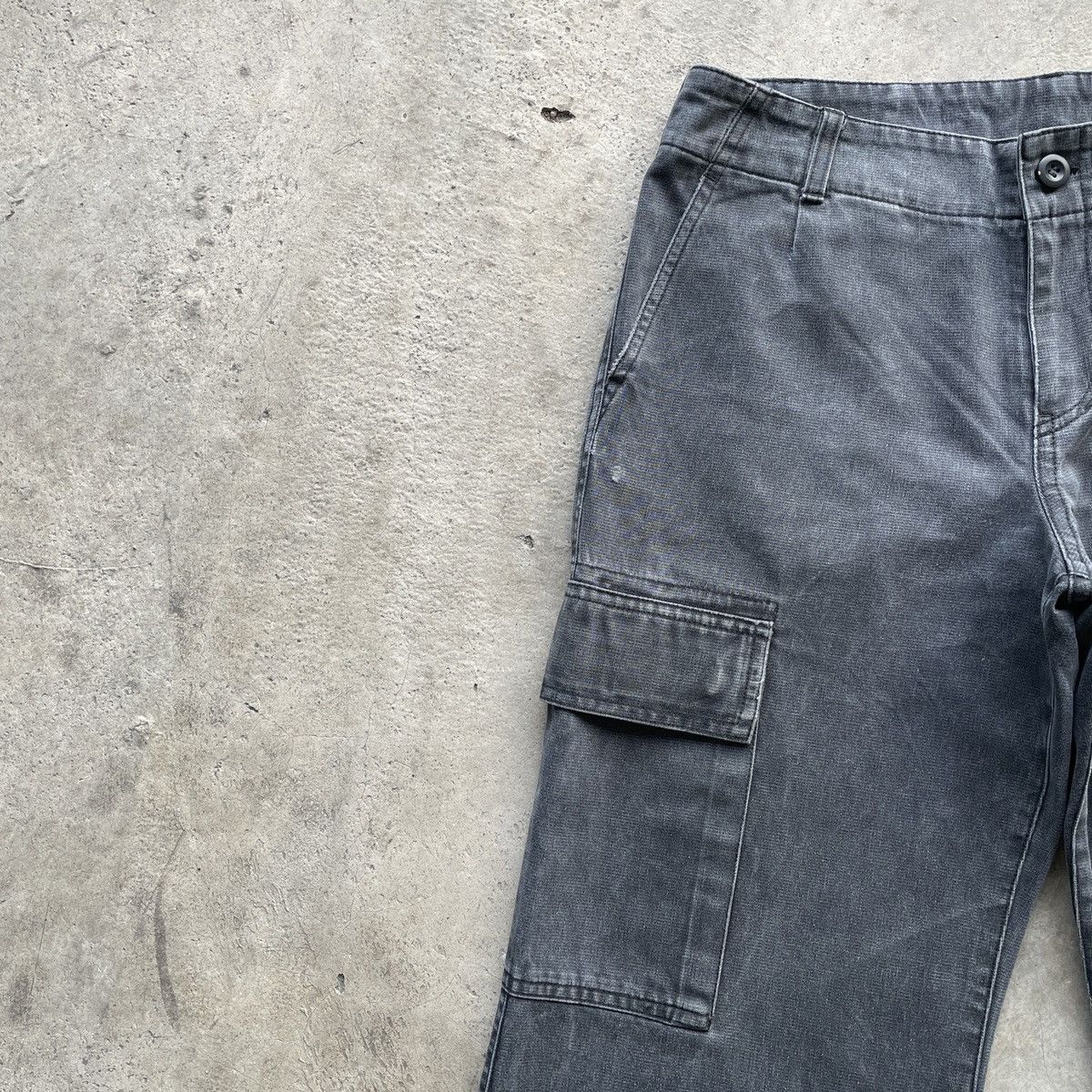 Japanese Brand Vintage L’equipe Yoshie Inaba Black Faded Cargo Pants Japan Size US 31 - 5 Thumbnail