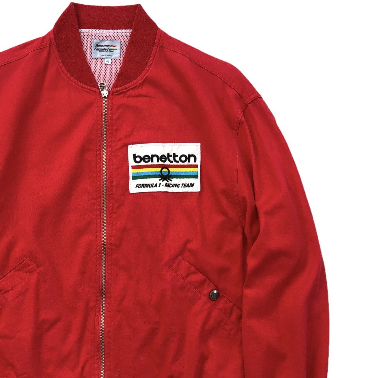 Benetton 🔥Vtg Benetton Formula 1 Racing Team Embroidery Logo Jacket Size US L / EU 52-54 / 3 - 8 Thumbnail
