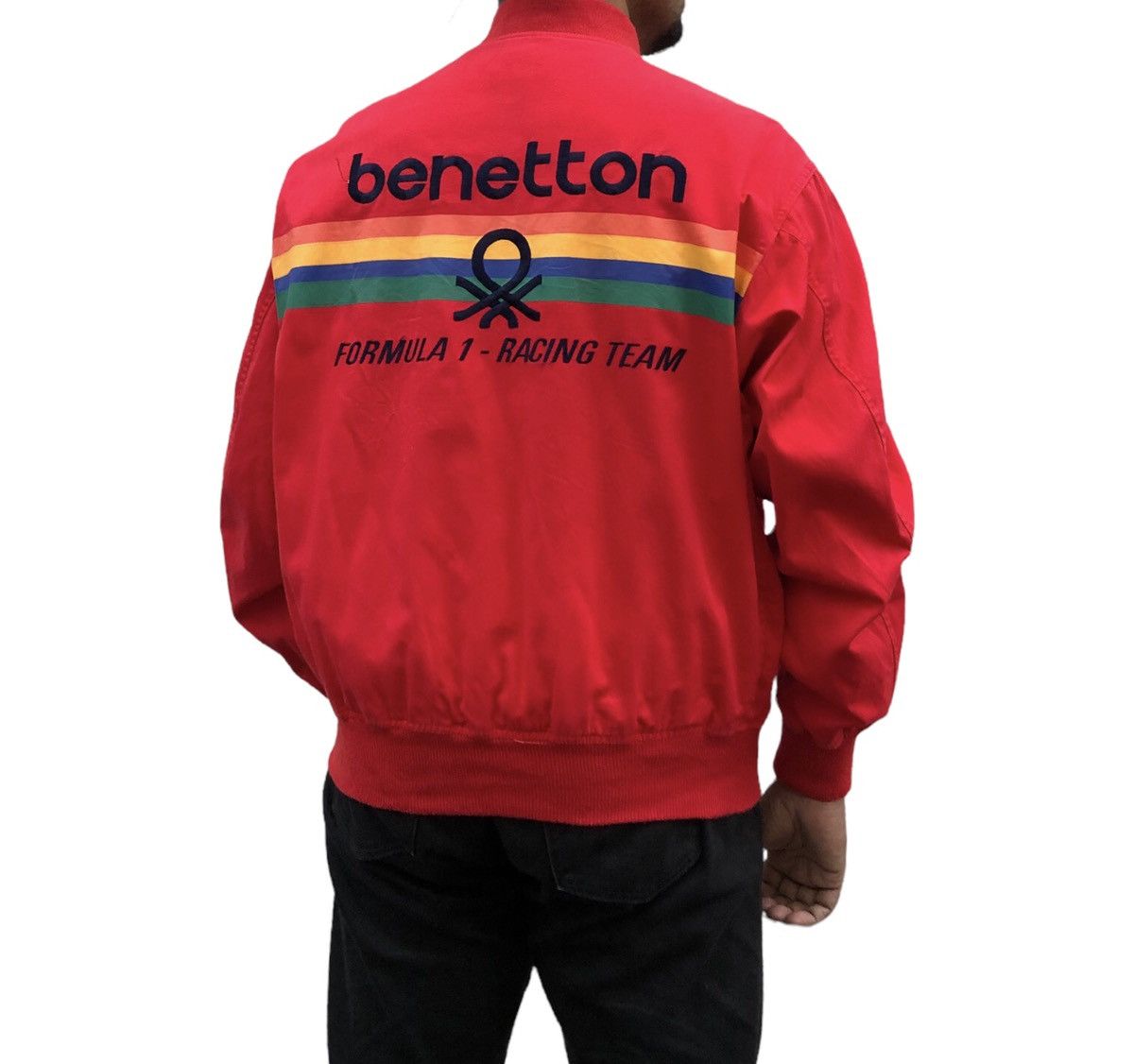 Benetton 🔥Vtg Benetton Formula 1 Racing Team Embroidery Logo Jacket Size US L / EU 52-54 / 3 - 3 Thumbnail