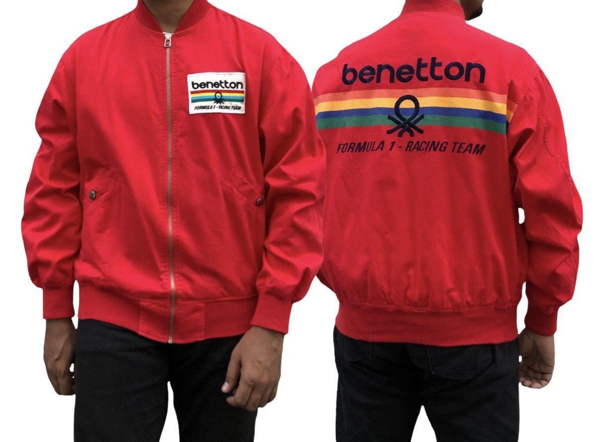 Benetton 🔥Vtg Benetton Formula 1 Racing Team Embroidery Logo Jacket Size US L / EU 52-54 / 3 - 1 Thumbnail
