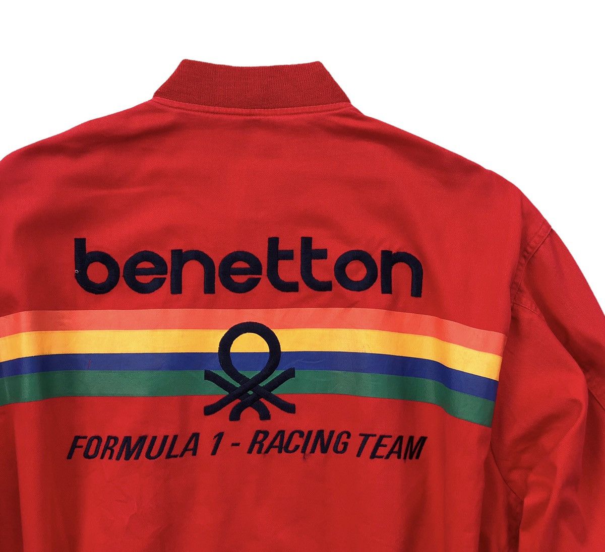 Benetton 🔥Vtg Benetton Formula 1 Racing Team Embroidery Logo Jacket Size US L / EU 52-54 / 3 - 7 Thumbnail