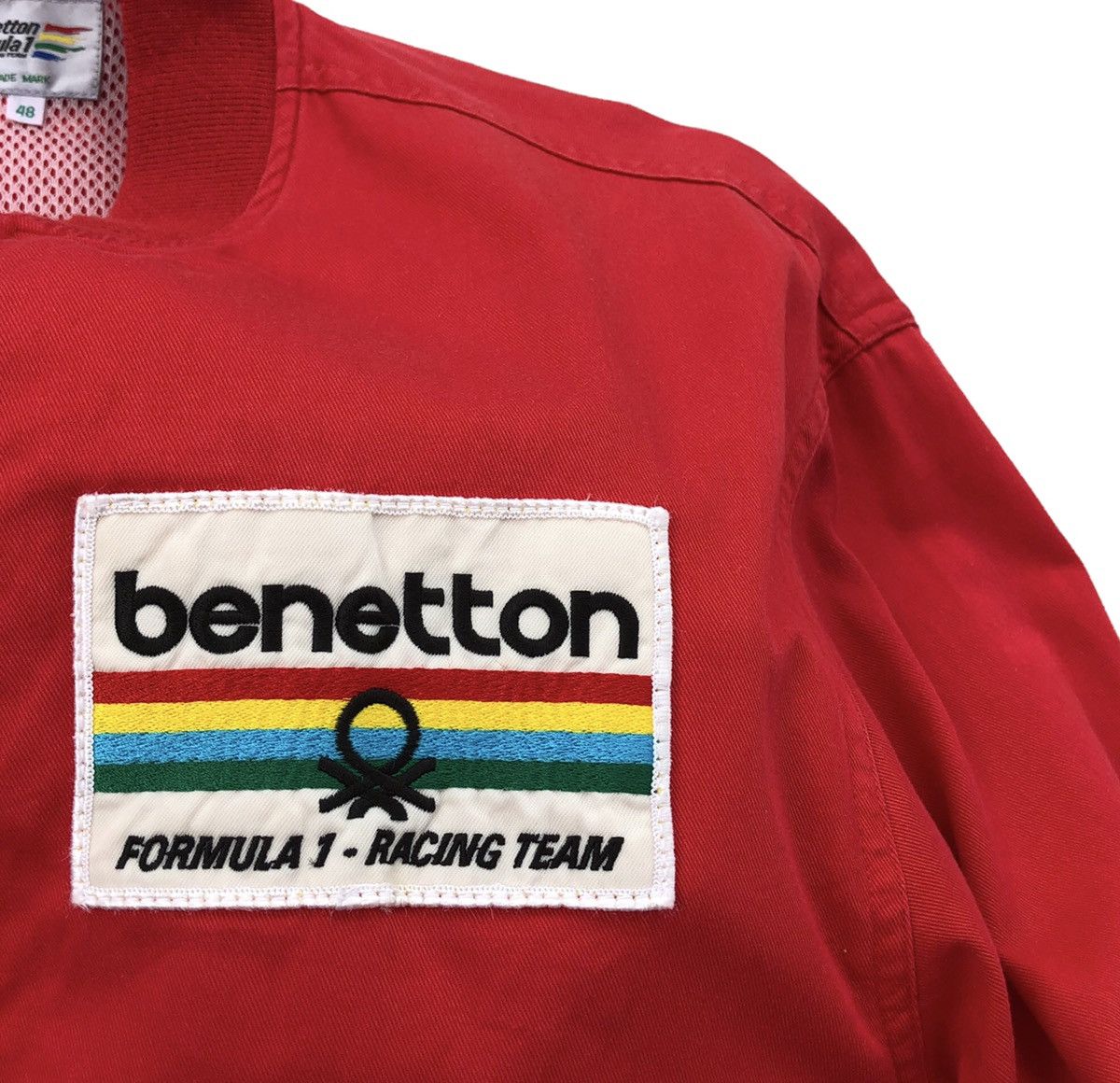 Benetton 🔥Vtg Benetton Formula 1 Racing Team Embroidery Logo Jacket Size US L / EU 52-54 / 3 - 5 Thumbnail