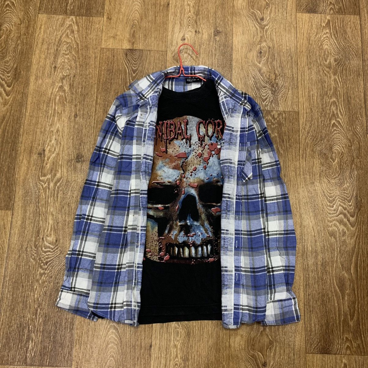 Vintage Vintage 90s Blue White Checkered Shirt Grunge Skate Baggy M Size US M / EU 48-50 / 2 - 1 Thumbnail