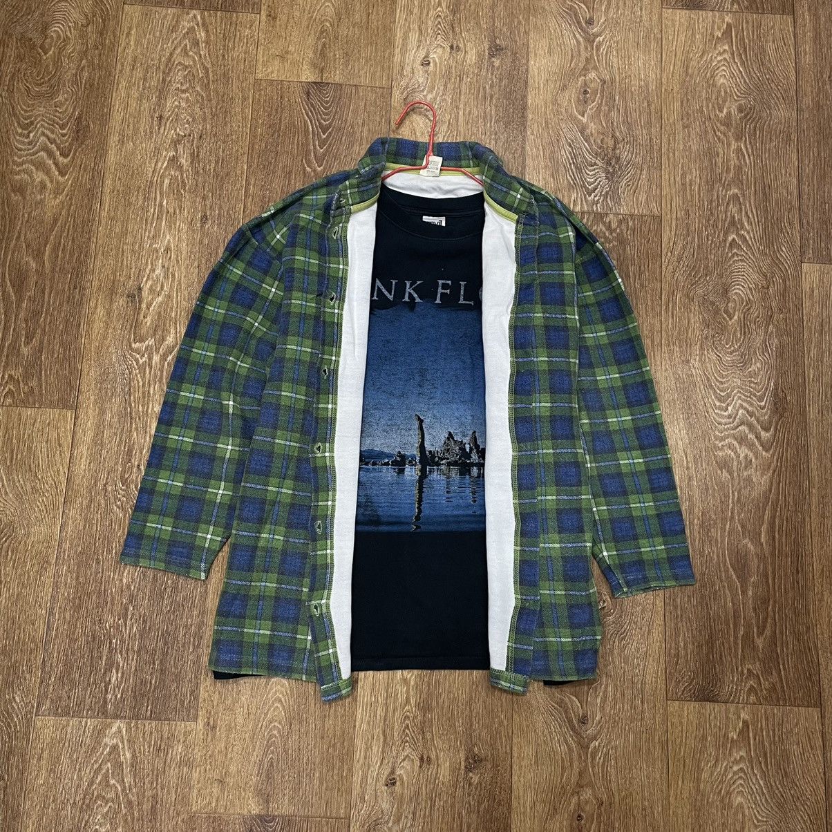 Vintage Vintage 90s Plaid Shirt Green Blue Oversized Grunge Streetwe Size US M / EU 48-50 / 2 - 1 Thumbnail