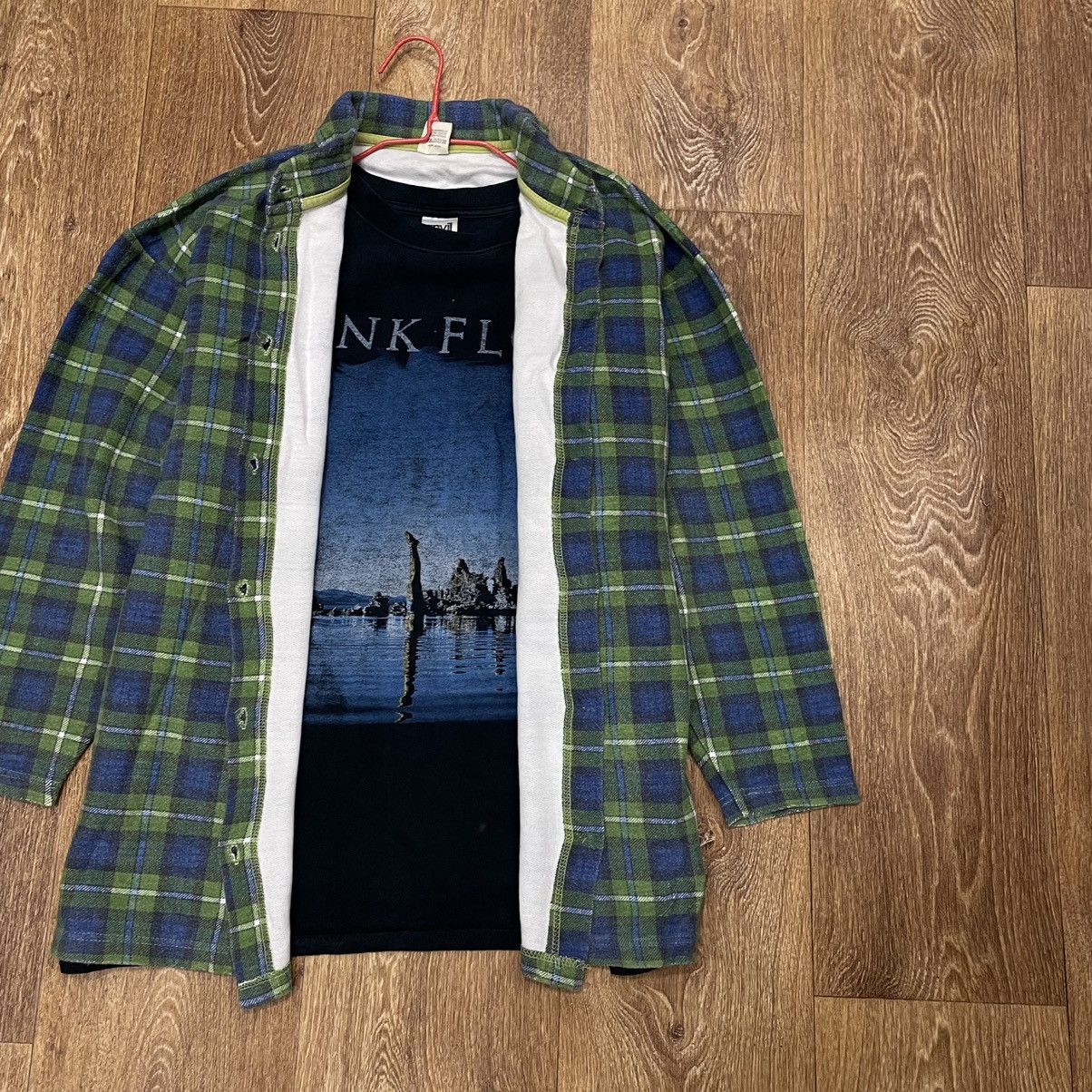 Vintage Vintage 90s Plaid Shirt Green Blue Oversized Grunge Streetwe Size US M / EU 48-50 / 2 - 3 Thumbnail