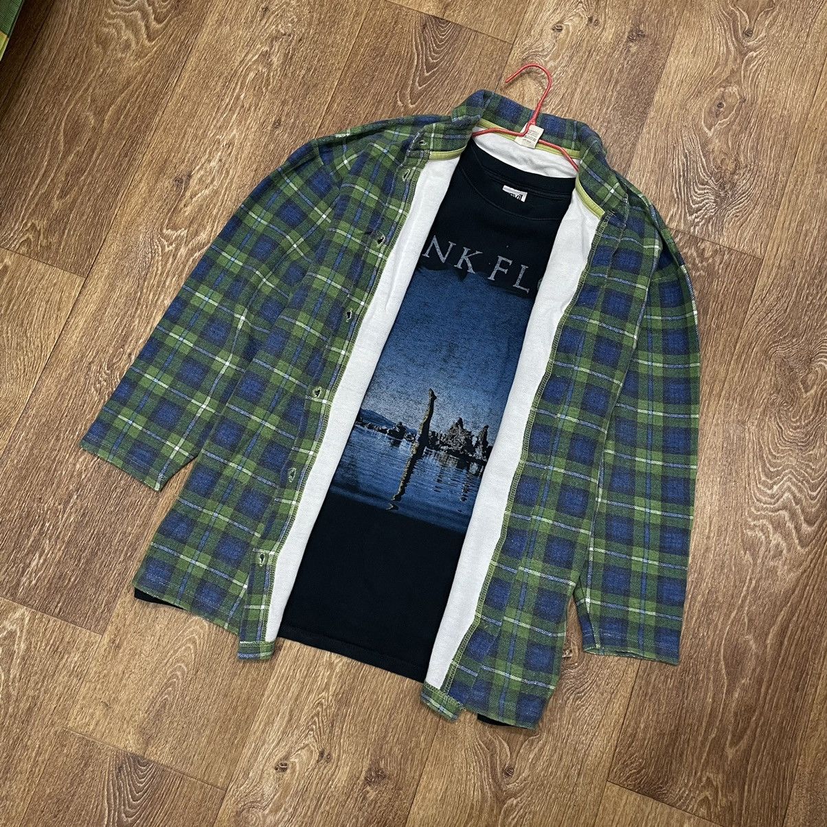Vintage Vintage 90s Plaid Shirt Green Blue Oversized Grunge Streetwe Size US M / EU 48-50 / 2 - 2 Thumbnail