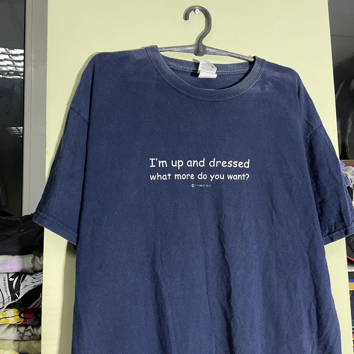 Vintage Vintage Y2K Graphic Tee Humor Print Streetwear Navy Boxy L Size US L / EU 52-54 / 3 - 5 Thumbnail