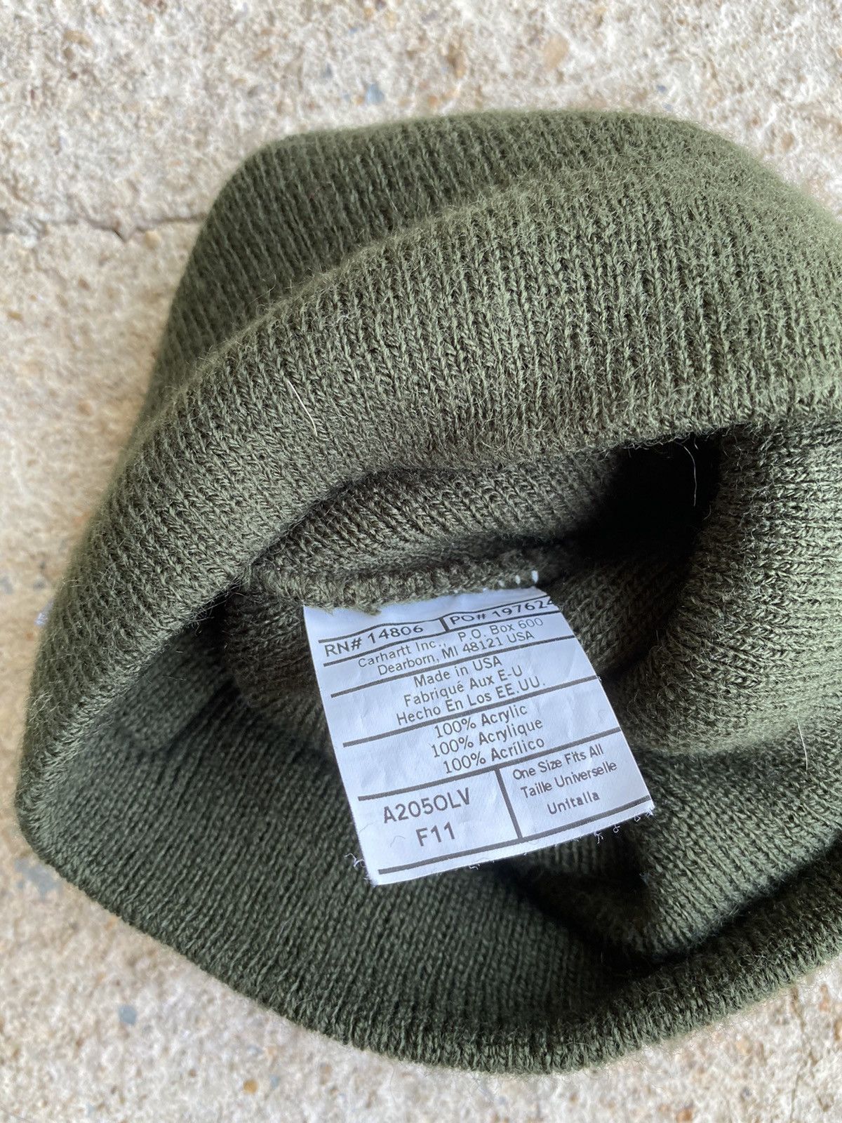 Carhartt × Vintage Vintage Y2K Green Carhartt Beanie Size ONE SIZE - 3 Thumbnail