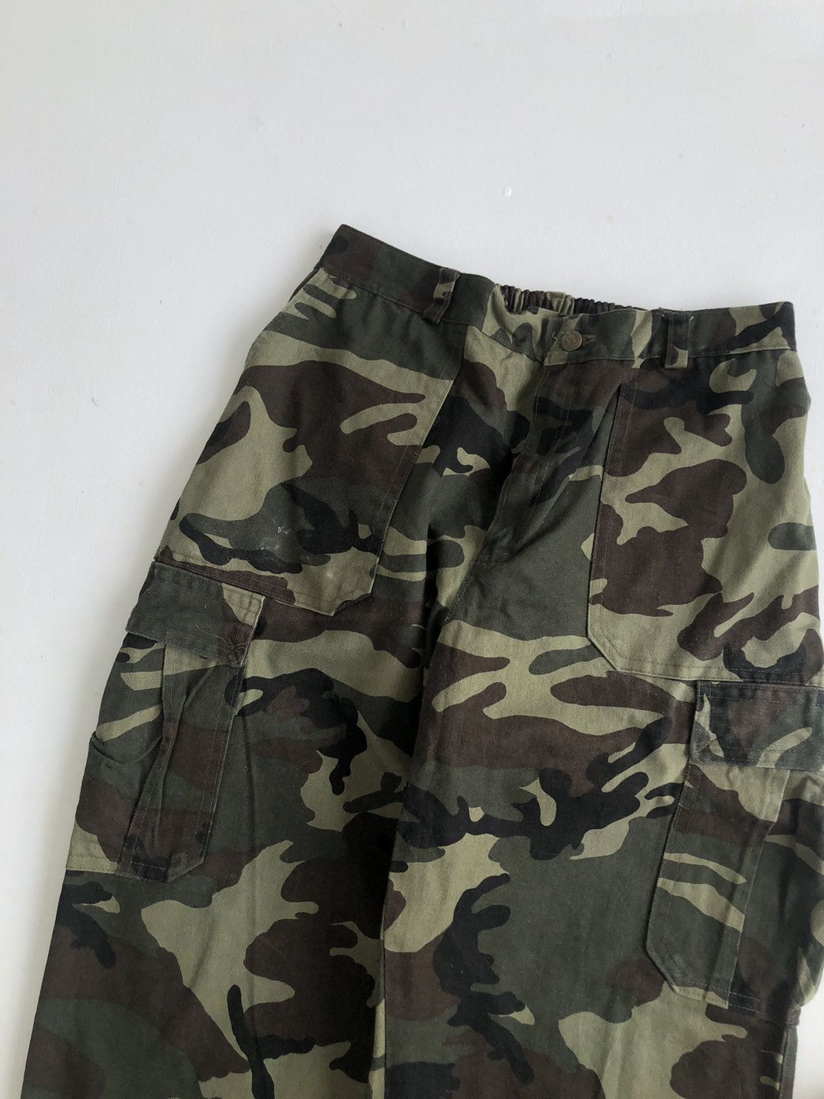 Japanese Brand Vintage 90s army camo cargo pants wide leg baggy fit Y2K Size US 32 / EU 48 - 3 Thumbnail