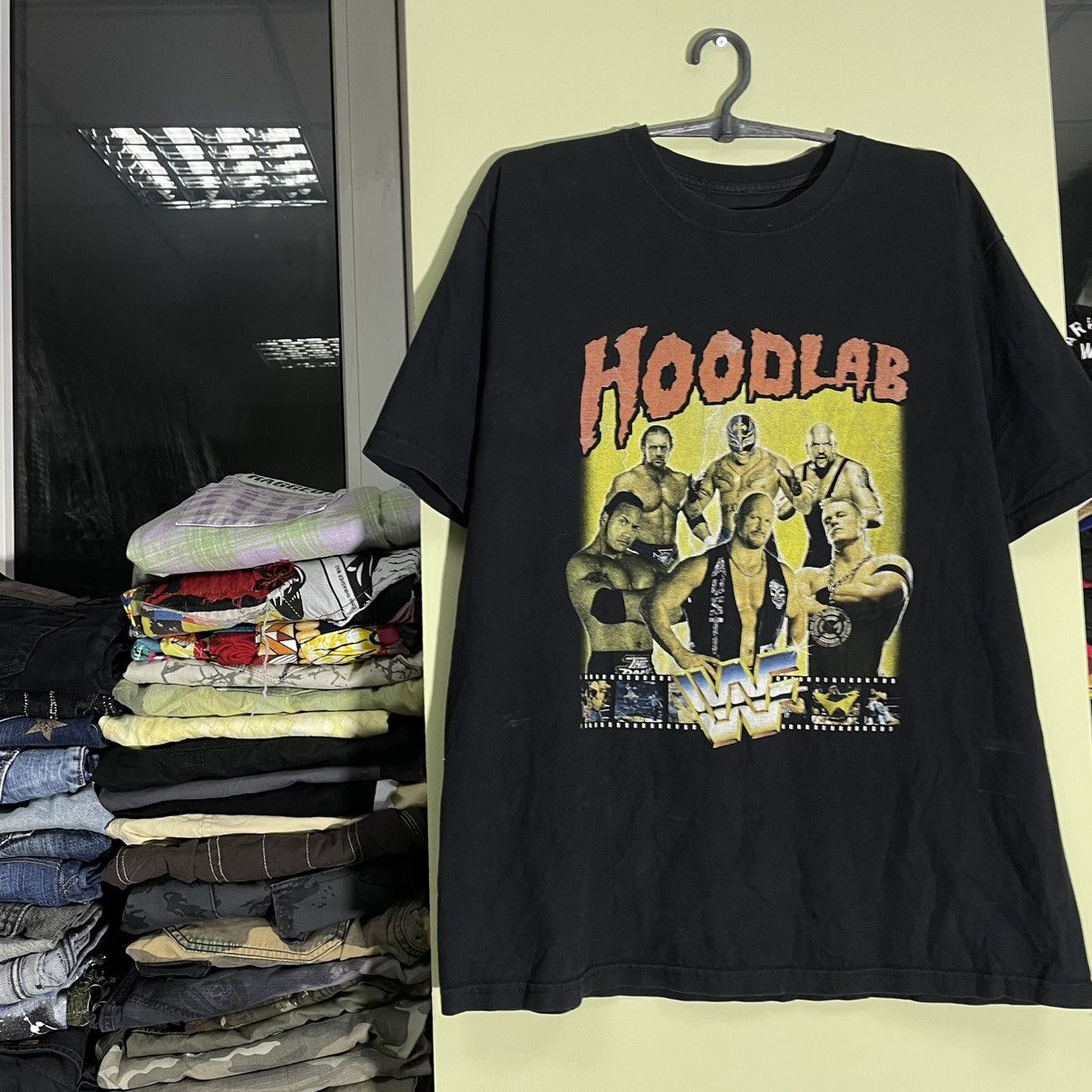 Vintage Vintage Y2K Hoodlab Graphic Tee Sun Faded Streetwear Baggy L Size US L / EU 52-54 / 3 - 3 Thumbnail