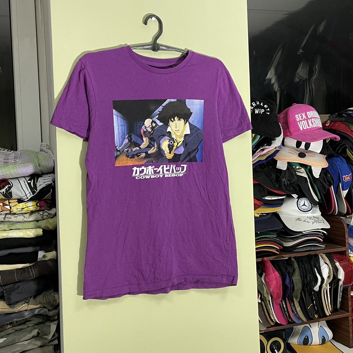 Vintage Vintage Y2K Cowboy Bebop Anime Graphic Tee Purple Streetwear Size US S / EU 44-46 / 1 - 2 Thumbnail