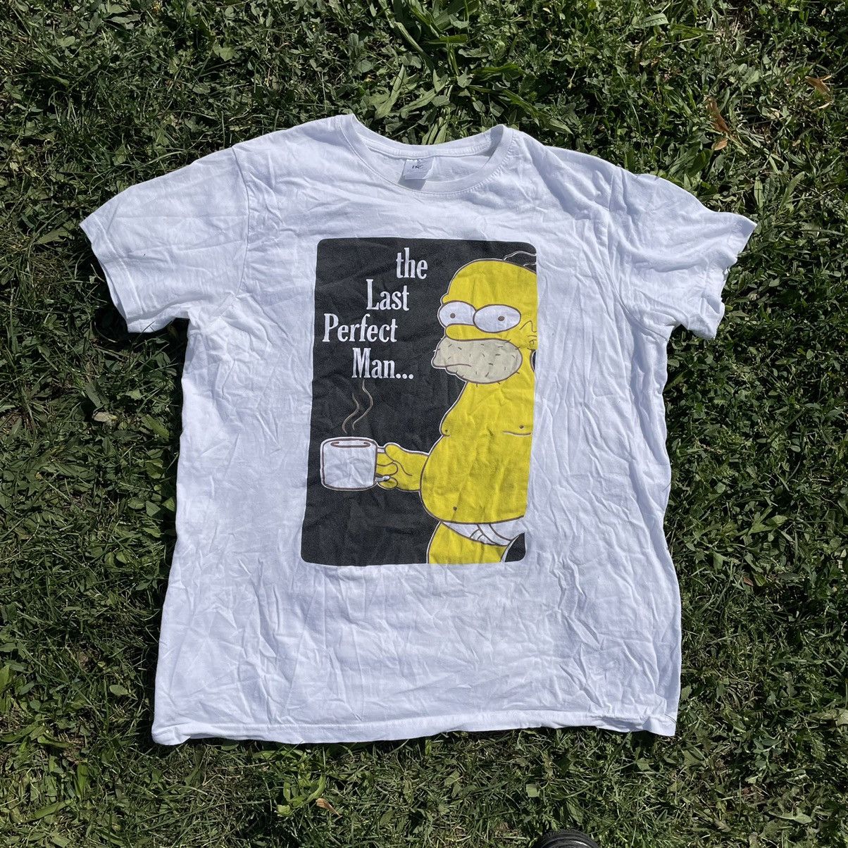 image of Band Tees x Vintage Y2K The Simpsons Homer Art Band Rock Streetwear in Black, Men's (Size XL)