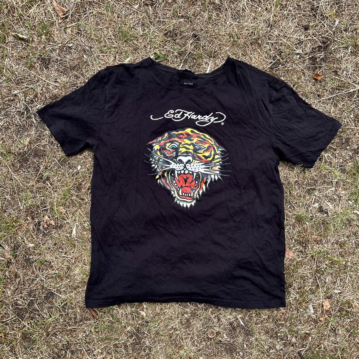 Ed Hardy Vintage Y2K Ed Hardy Dragon Tee Art Band Rock Streetwear Size US XXL / EU 58 / 5 - 1 Thumbnail