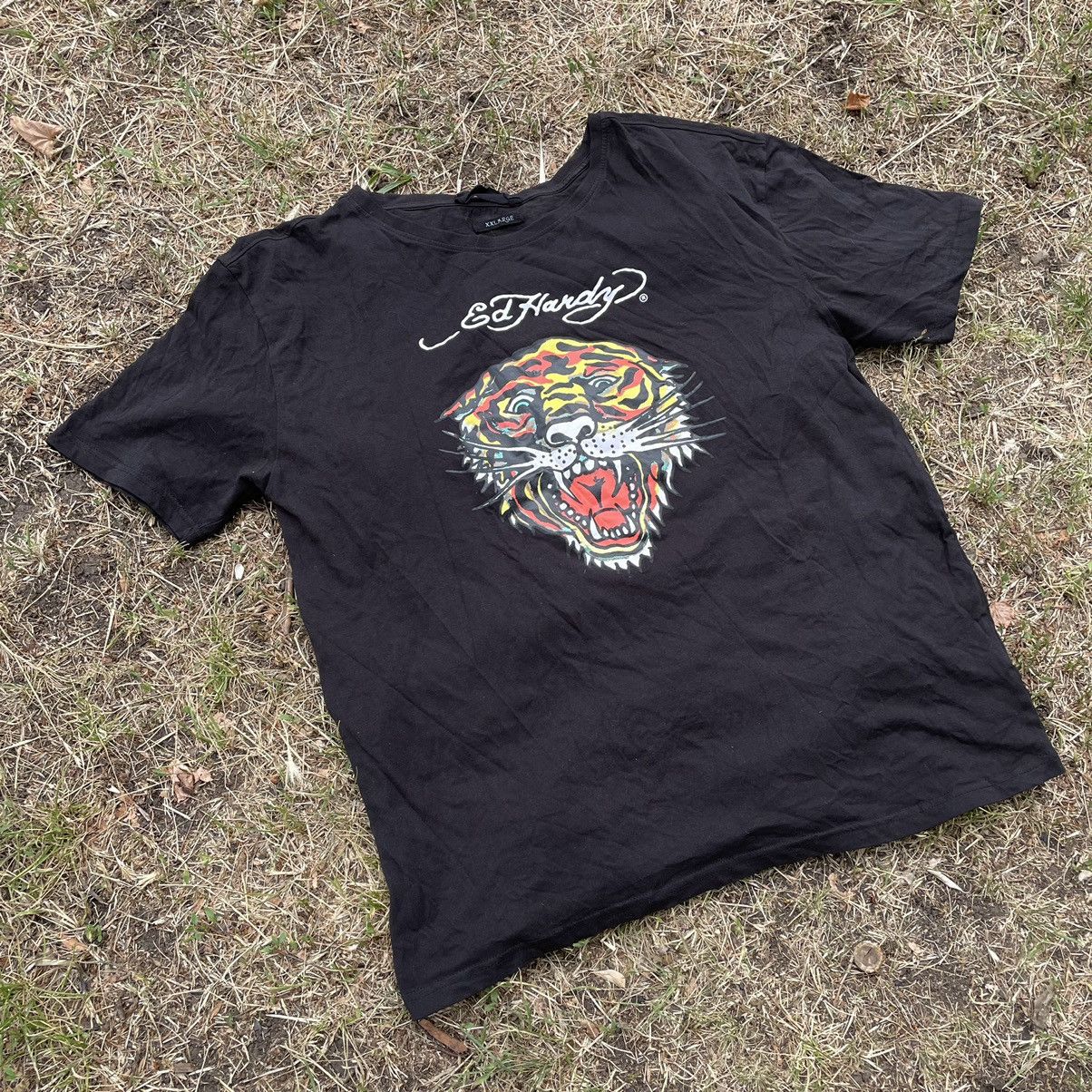 Ed Hardy Vintage Y2K Ed Hardy Dragon Tee Art Band Rock Streetwear Size US XXL / EU 58 / 5 - 4 Thumbnail