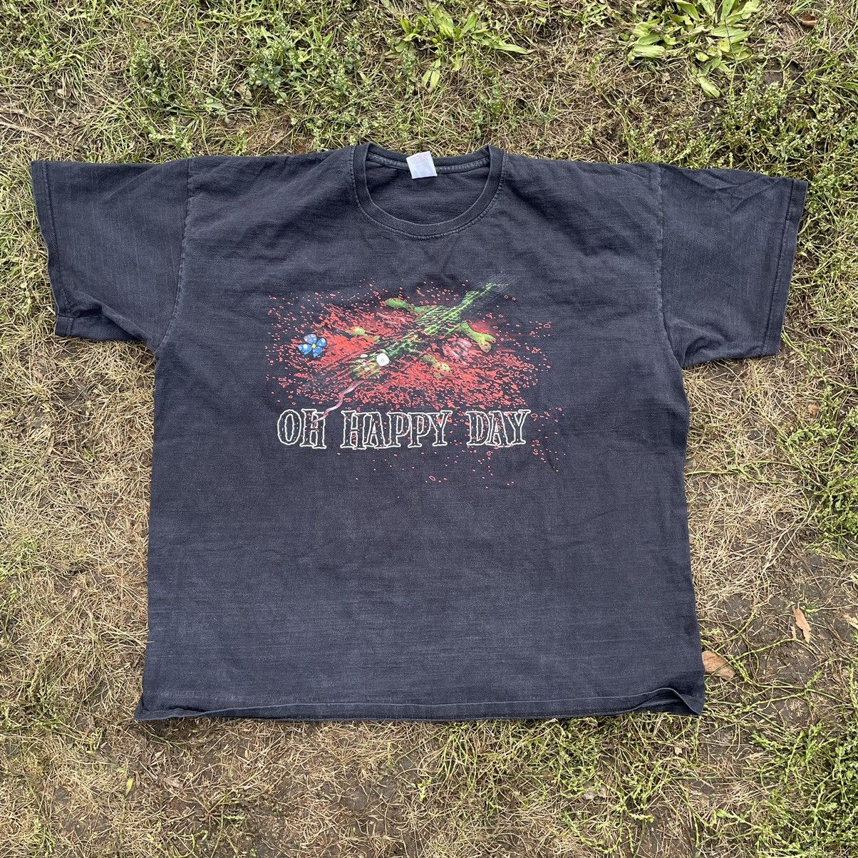 Vintage Vintage Y2K Sun Faded Graphic Tee Oh Happy Day Skate Baggy L Size US L / EU 52-54 / 3 - 1 Thumbnail