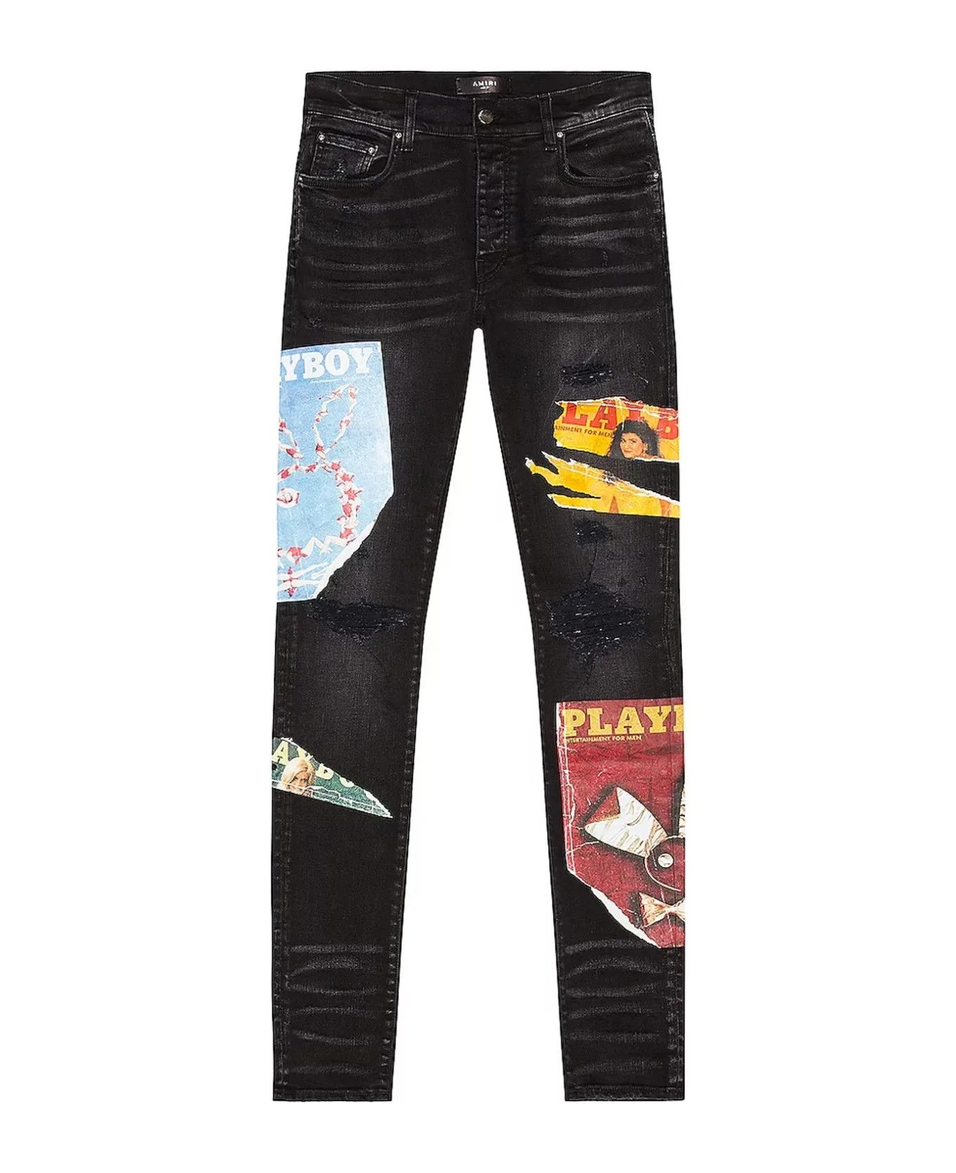 Image of Amiri Playboy Magazine Jeans in Black, Men's (Size 30)