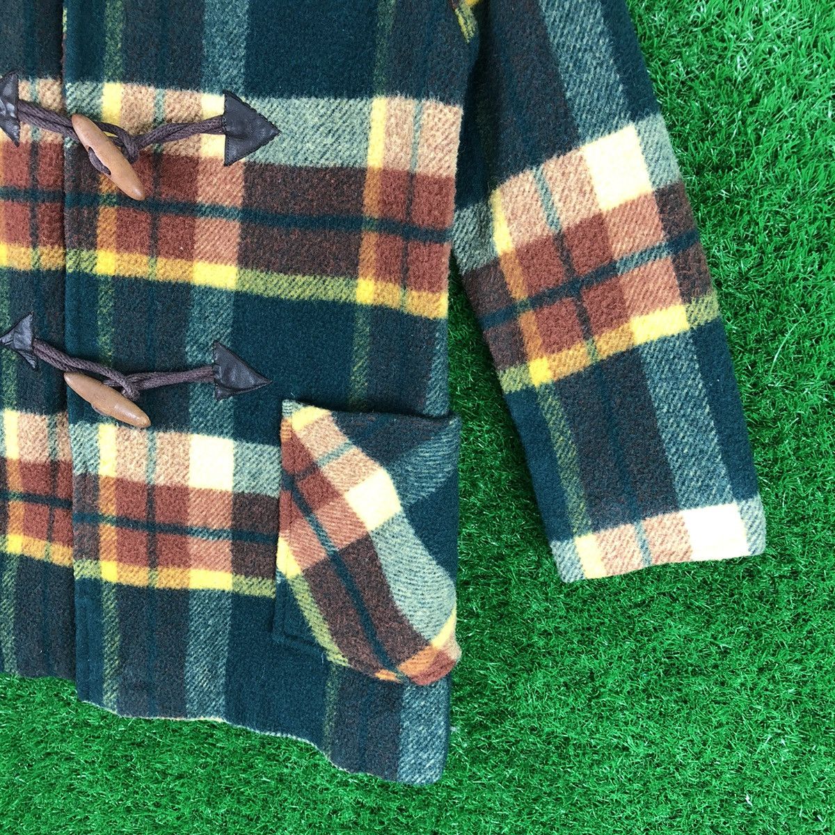 Japanese Brand Vintage 70's Duffle Wool Coat Jacket Hoodie by Pinochio Size M / US 6-8 / IT 42-44 - 3 Thumbnail