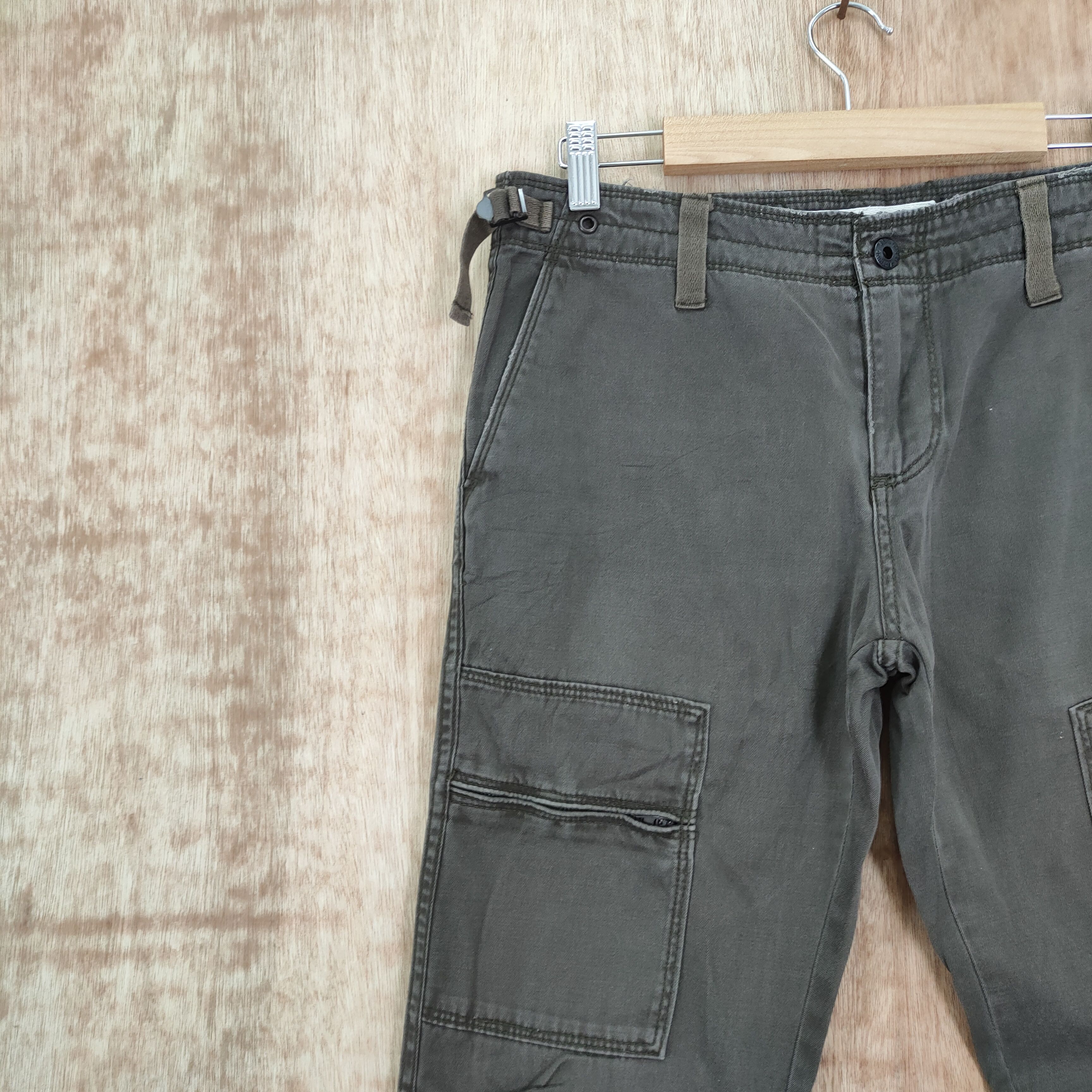 Japanese Brand VINTAGE JAPANESE 986 FLARE CARGO PANTS Size US 30 / EU 46 - 10 Thumbnail