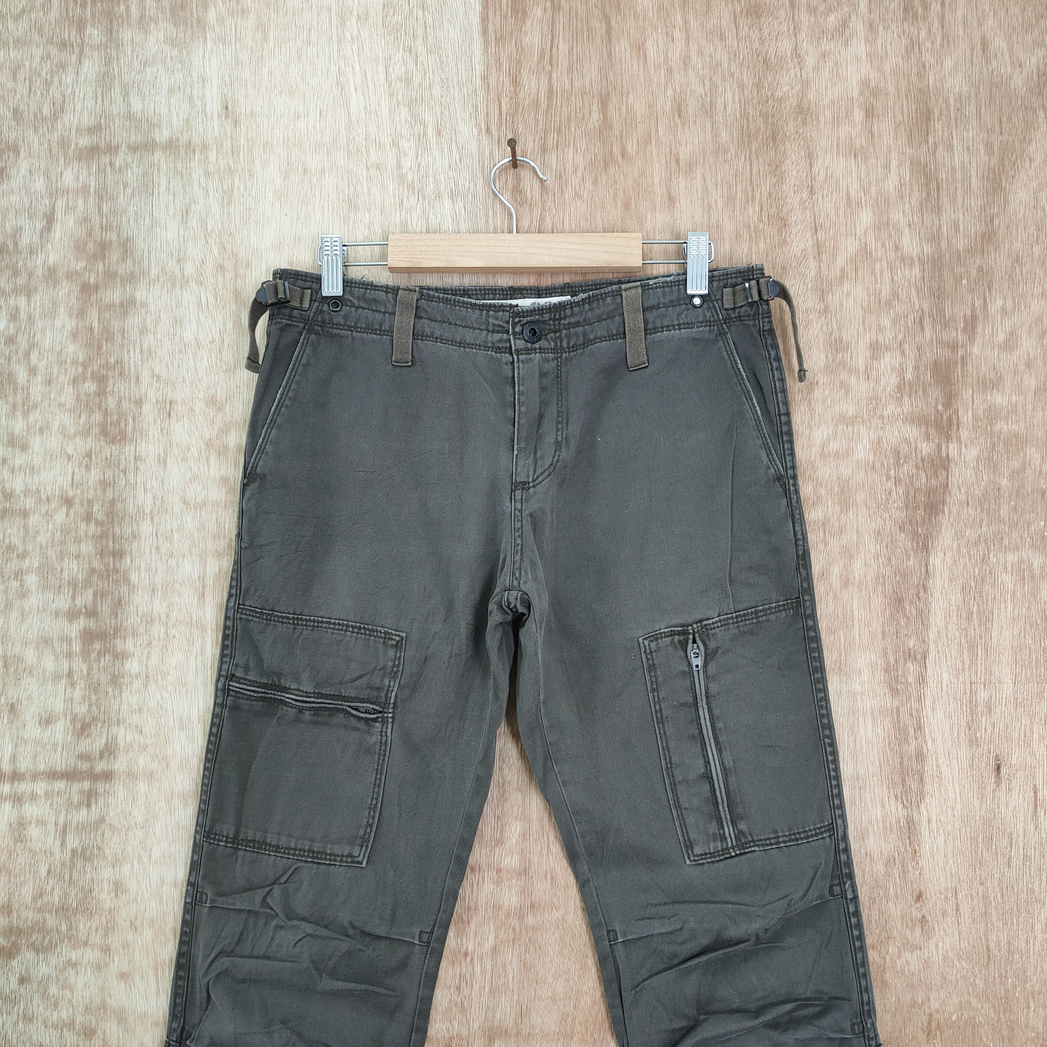 Japanese Brand VINTAGE JAPANESE 986 FLARE CARGO PANTS Size US 30 / EU 46 - 2 Thumbnail