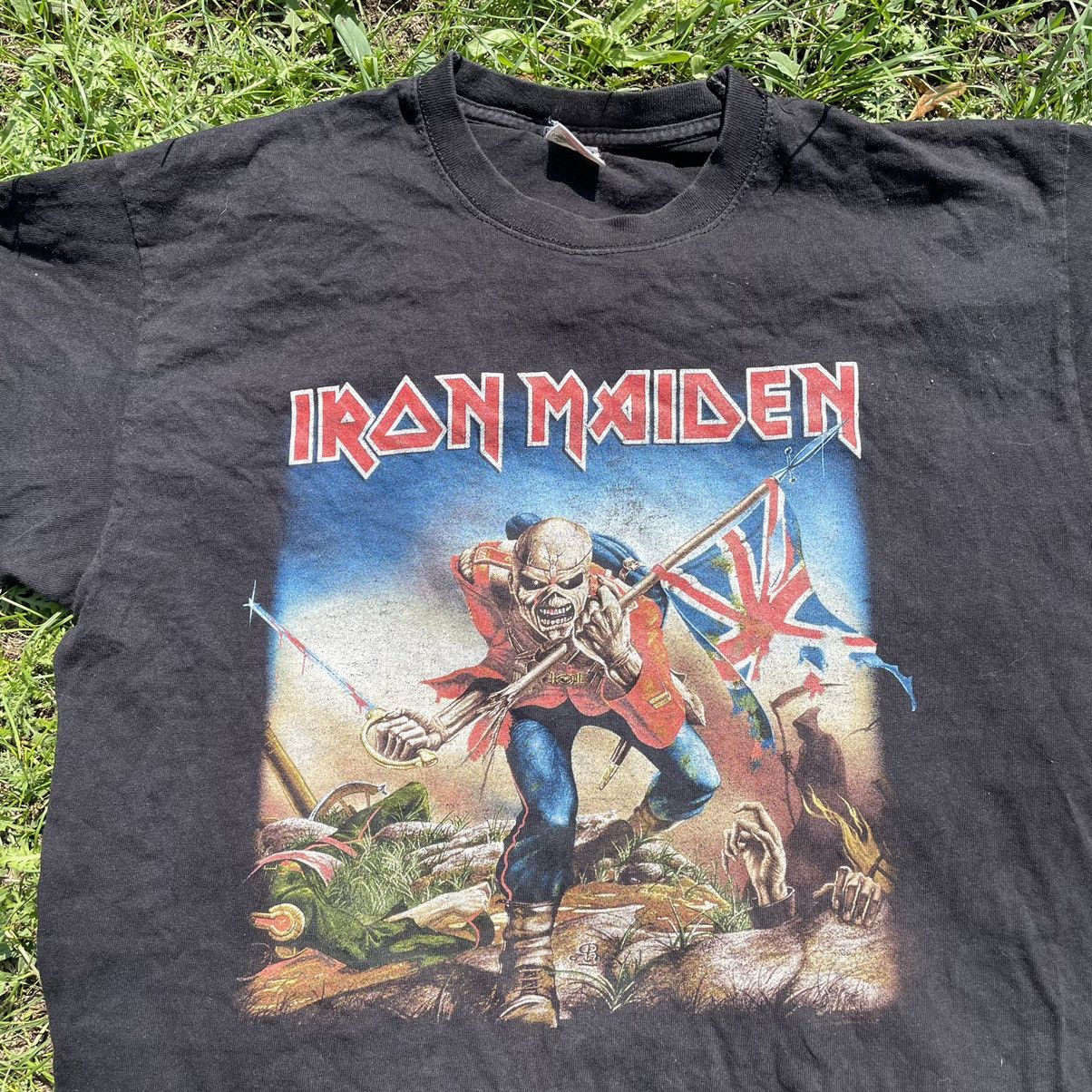 Vintage Vintage 90s Iron Maiden Faded Black Band Graphic Tee Swag L Size US L / EU 52-54 / 3 - 4 Thumbnail