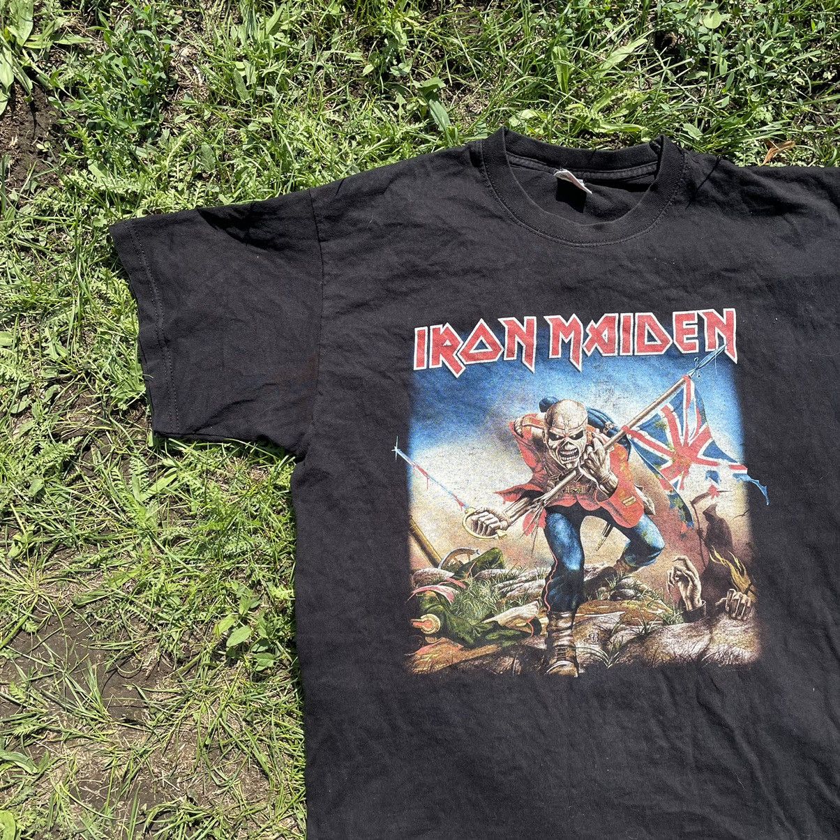 Vintage Vintage 90s Iron Maiden Faded Black Band Graphic Tee Swag L Size US L / EU 52-54 / 3 - 3 Thumbnail