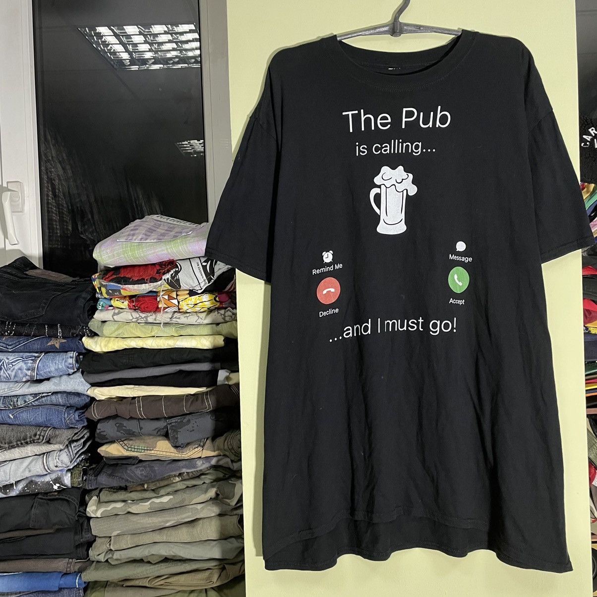 Vintage Vintage 90s Graphic Tee Pub Beer Humor Graphic Single Stitch Size US XL / EU 56 / 4 - 3 Thumbnail