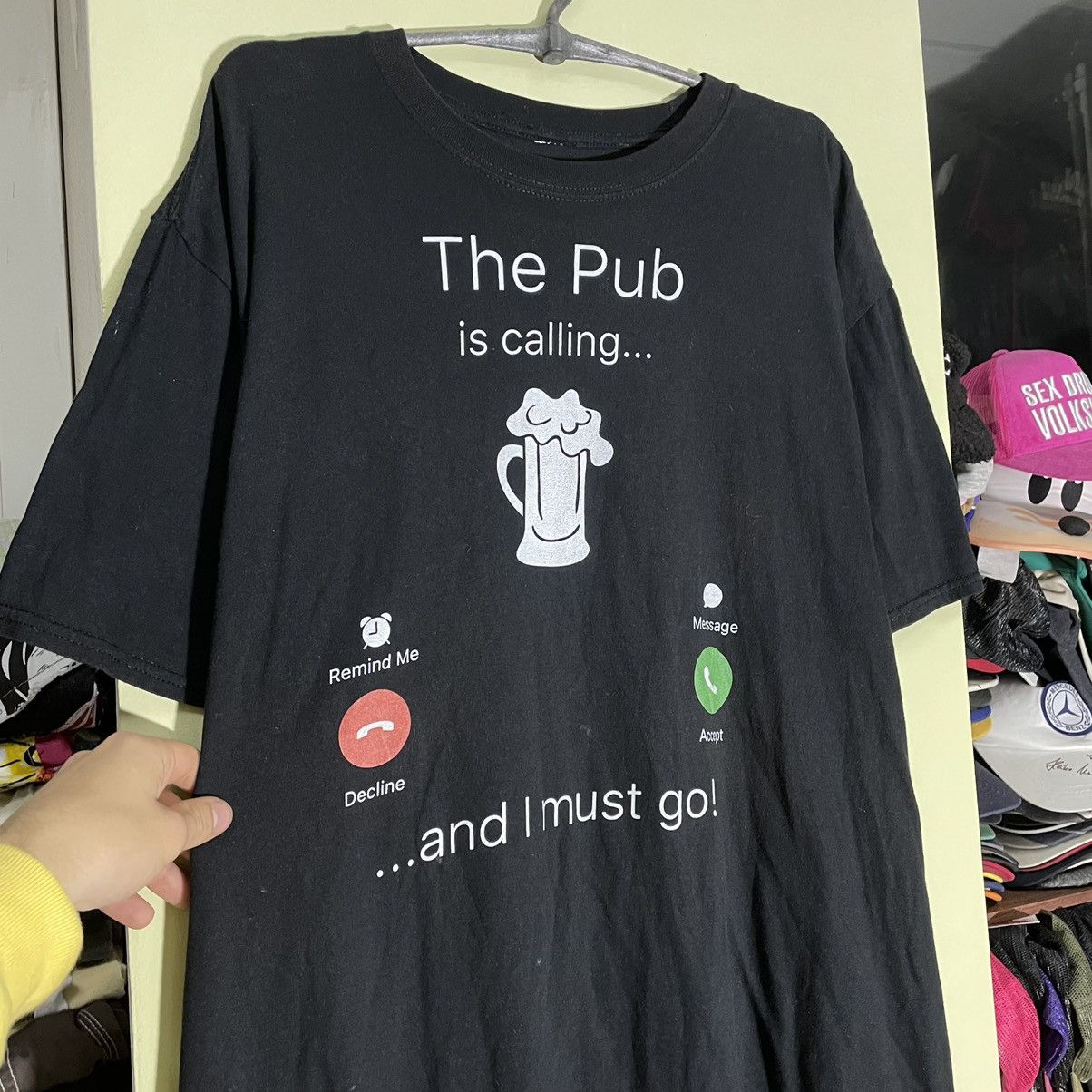 Vintage Vintage 90s Graphic Tee Pub Beer Humor Graphic Single Stitch Size US XL / EU 56 / 4 - 4 Thumbnail