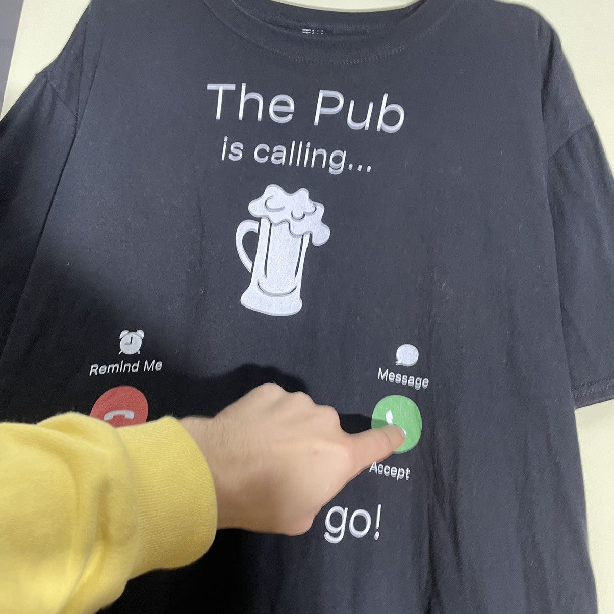 Vintage Vintage 90s Graphic Tee Pub Beer Humor Graphic Single Stitch Size US XL / EU 56 / 4 - 7 Thumbnail