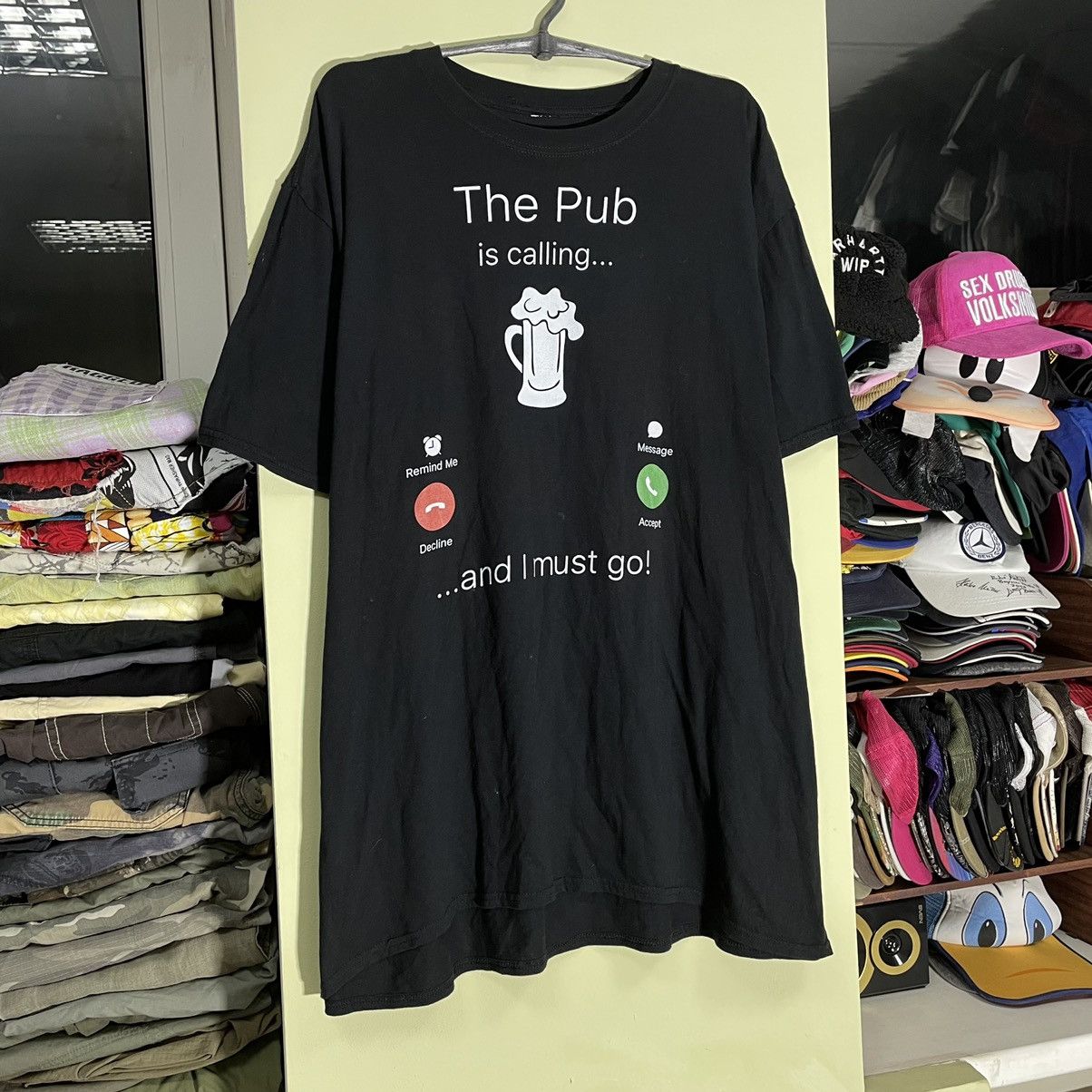Vintage Vintage 90s Graphic Tee Pub Beer Humor Graphic Single Stitch Size US XL / EU 56 / 4 - 2 Thumbnail