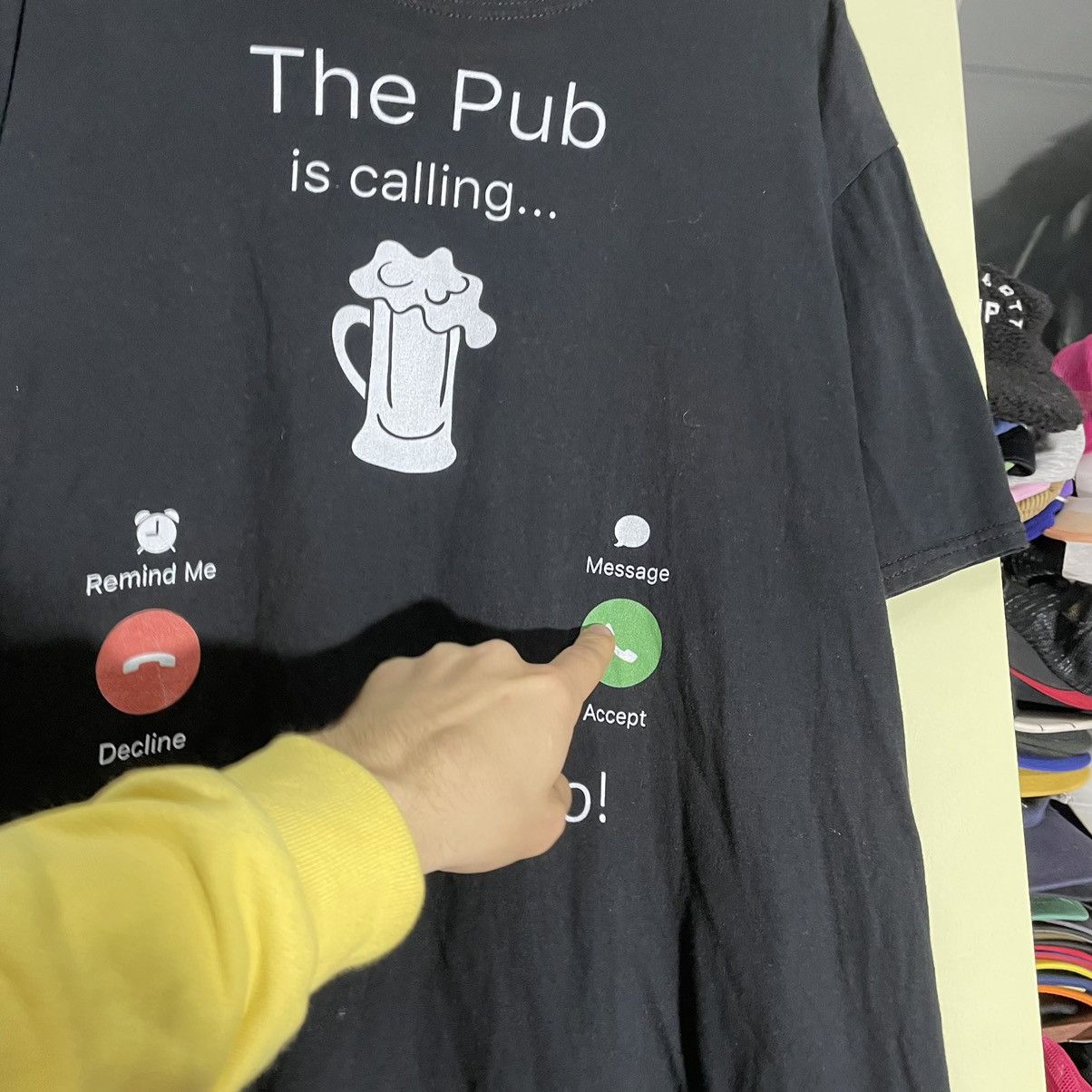 Vintage Vintage 90s Graphic Tee Pub Beer Humor Graphic Single Stitch Size US XL / EU 56 / 4 - 6 Thumbnail