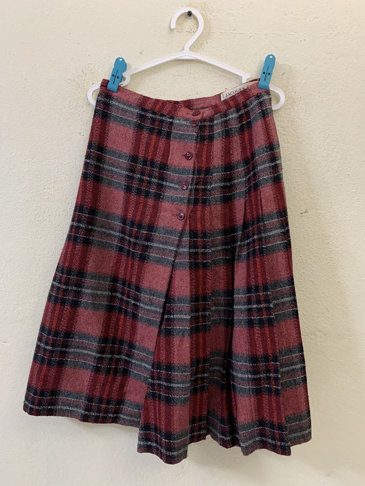 image of Designer Jacques Fath Boutique Paris Skirt in Red, Women's (Size 27)