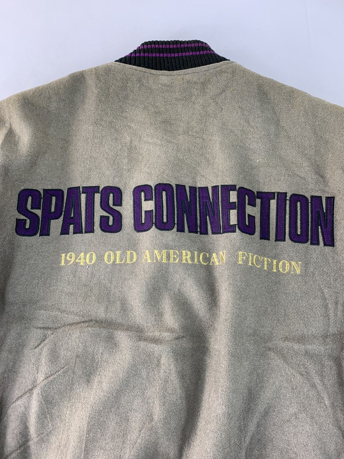 Vintage Spats Connection American Fiction Leather Sleeve Varsity Size US M / EU 48-50 / 2 - 4 Thumbnail