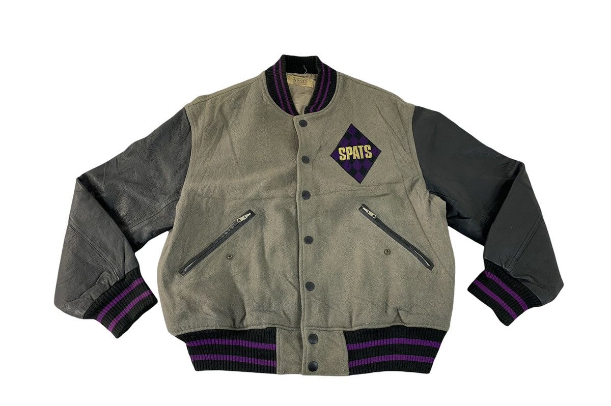 Vintage Spats Connection American Fiction Leather Sleeve Varsity Size US M / EU 48-50 / 2 - 1 Thumbnail