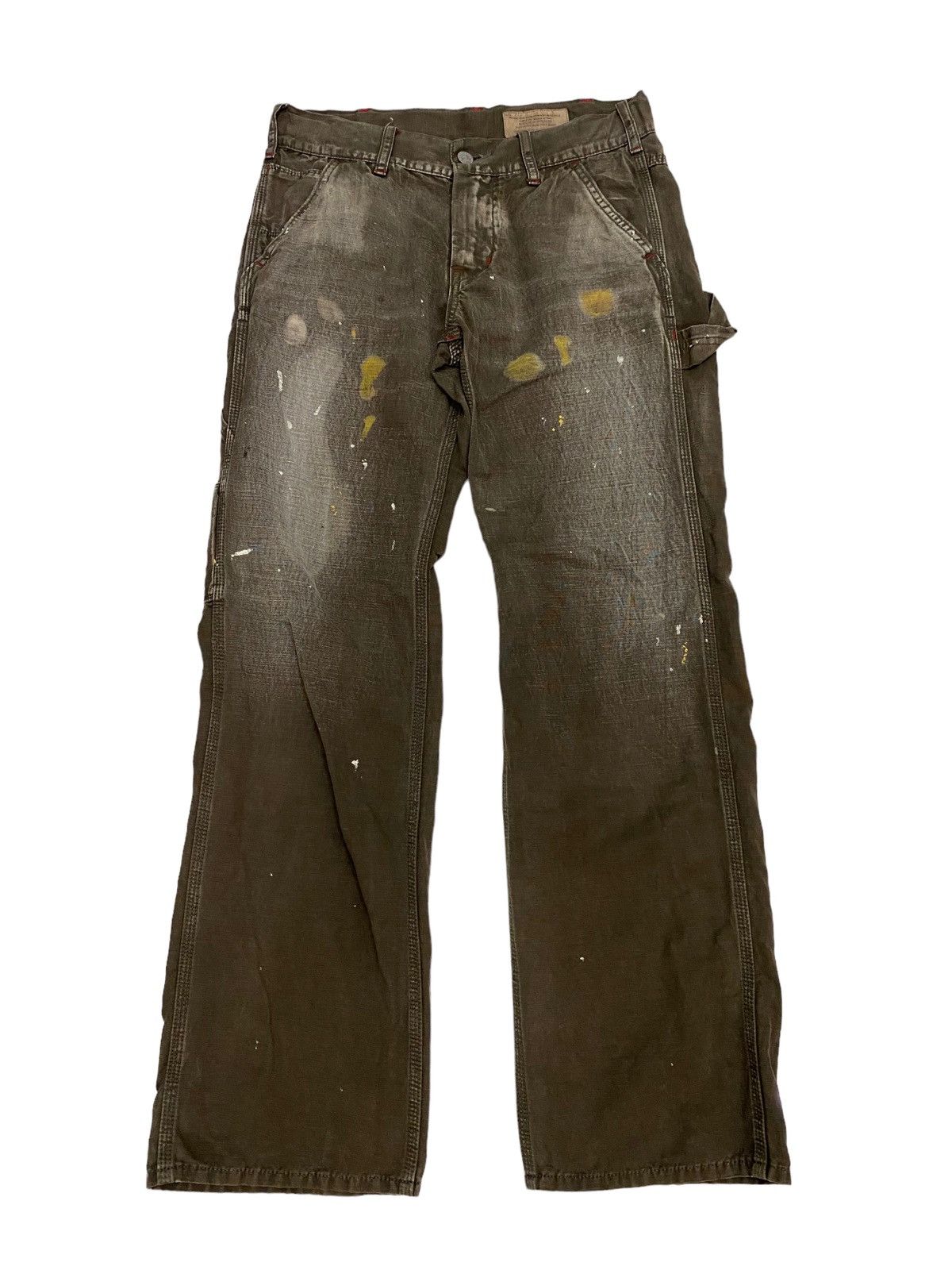 Denim & Co. × Japanese Brand Japanese Denim & Dungaree Distressed Painted Carpenter Pant Size US 30 / EU 46 - 1 Thumbnail