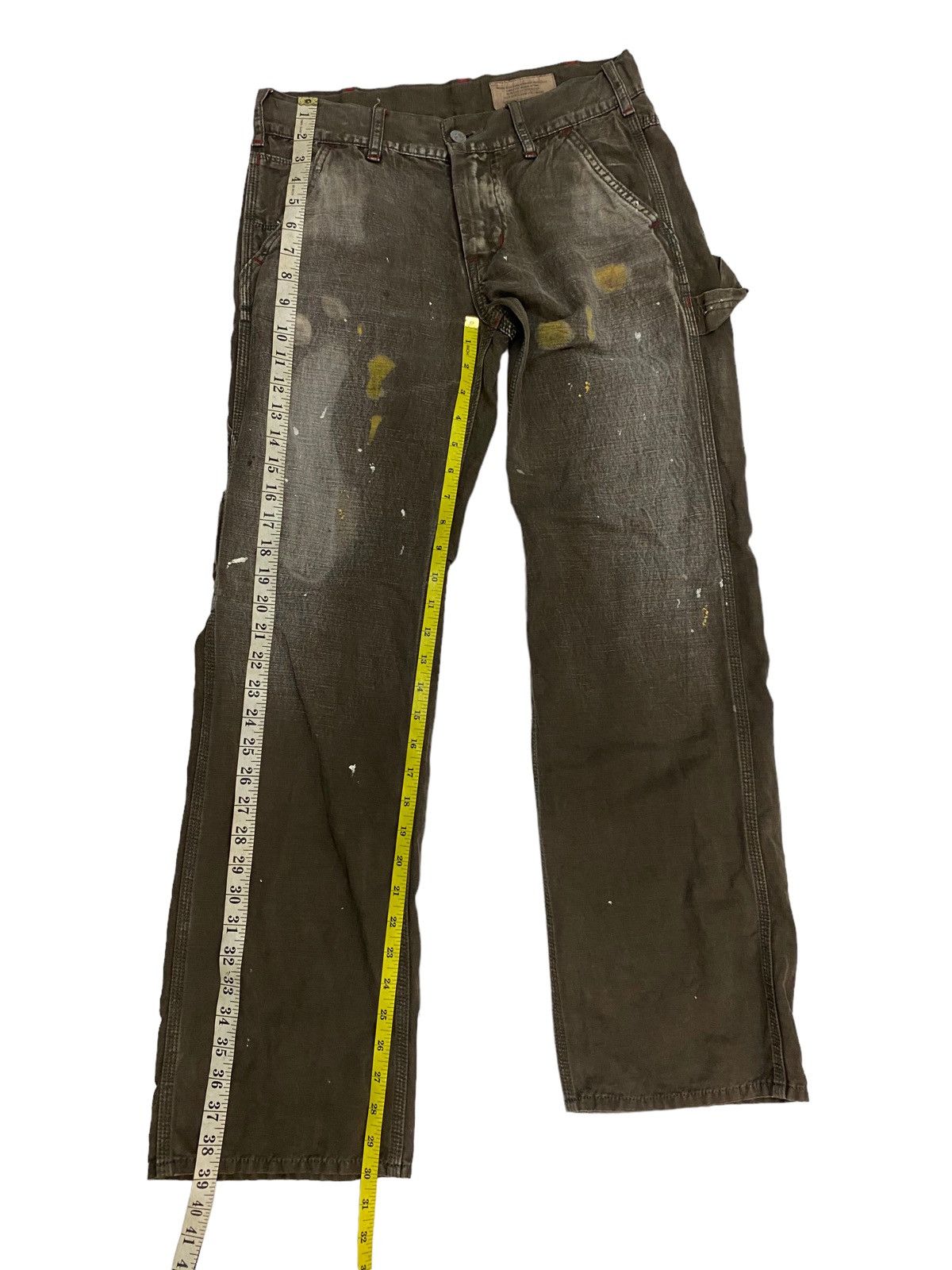 Denim & Co. × Japanese Brand Japanese Denim & Dungaree Distressed Painted Carpenter Pant Size US 30 / EU 46 - 10 Thumbnail