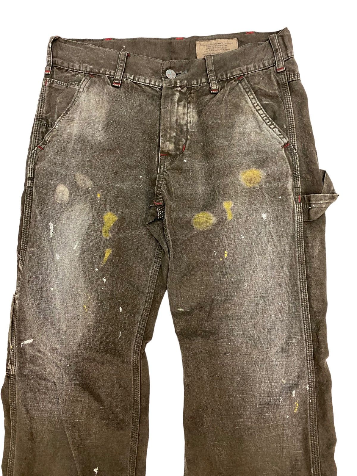 Denim & Co. × Japanese Brand Japanese Denim & Dungaree Distressed Painted Carpenter Pant Size US 30 / EU 46 - 2 Thumbnail