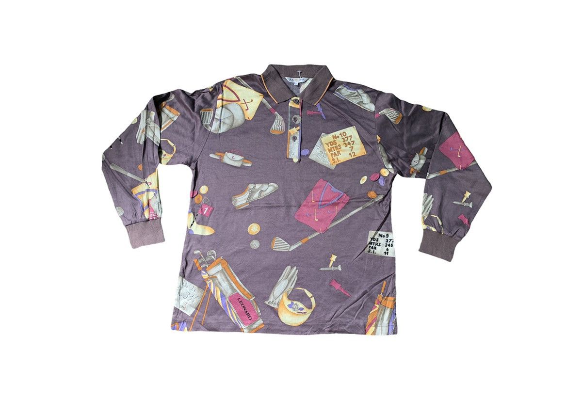 Leonard Paris × Vintage Leonard Sport Golf Classic All Over Printed Polo Tee Size M / US 6-8 / IT 42-44 - 1 Thumbnail