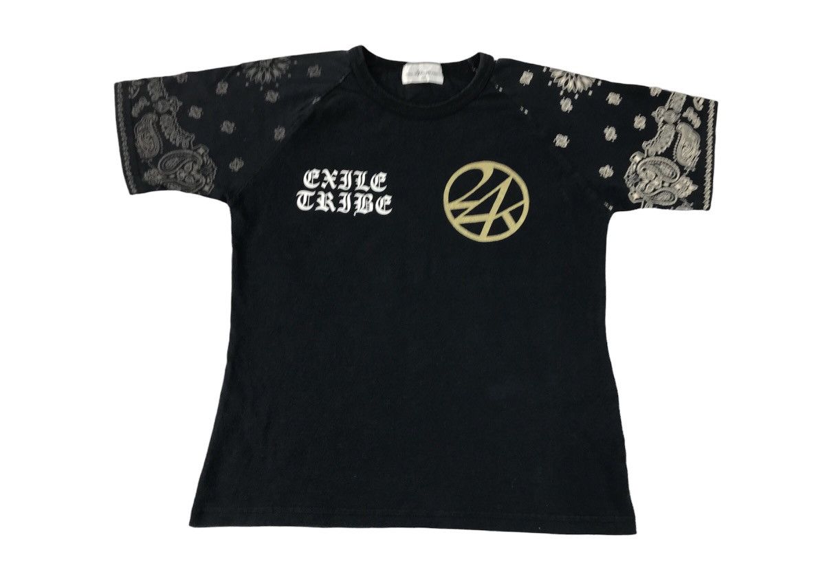 Japanese Brand 24 Karats Digger Exile Tribes Tee Big Logo Paisley Sleeve Size US S / EU 44-46 / 1 - 2 Thumbnail