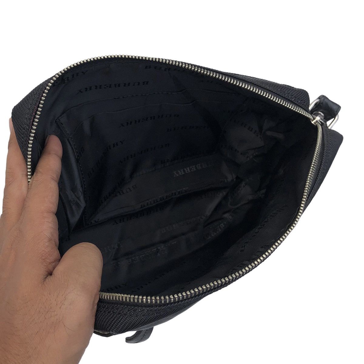 Burberry Authentic Burberry Mens Semi Leather Clutch Bag Size ONE SIZE - 15 Thumbnail