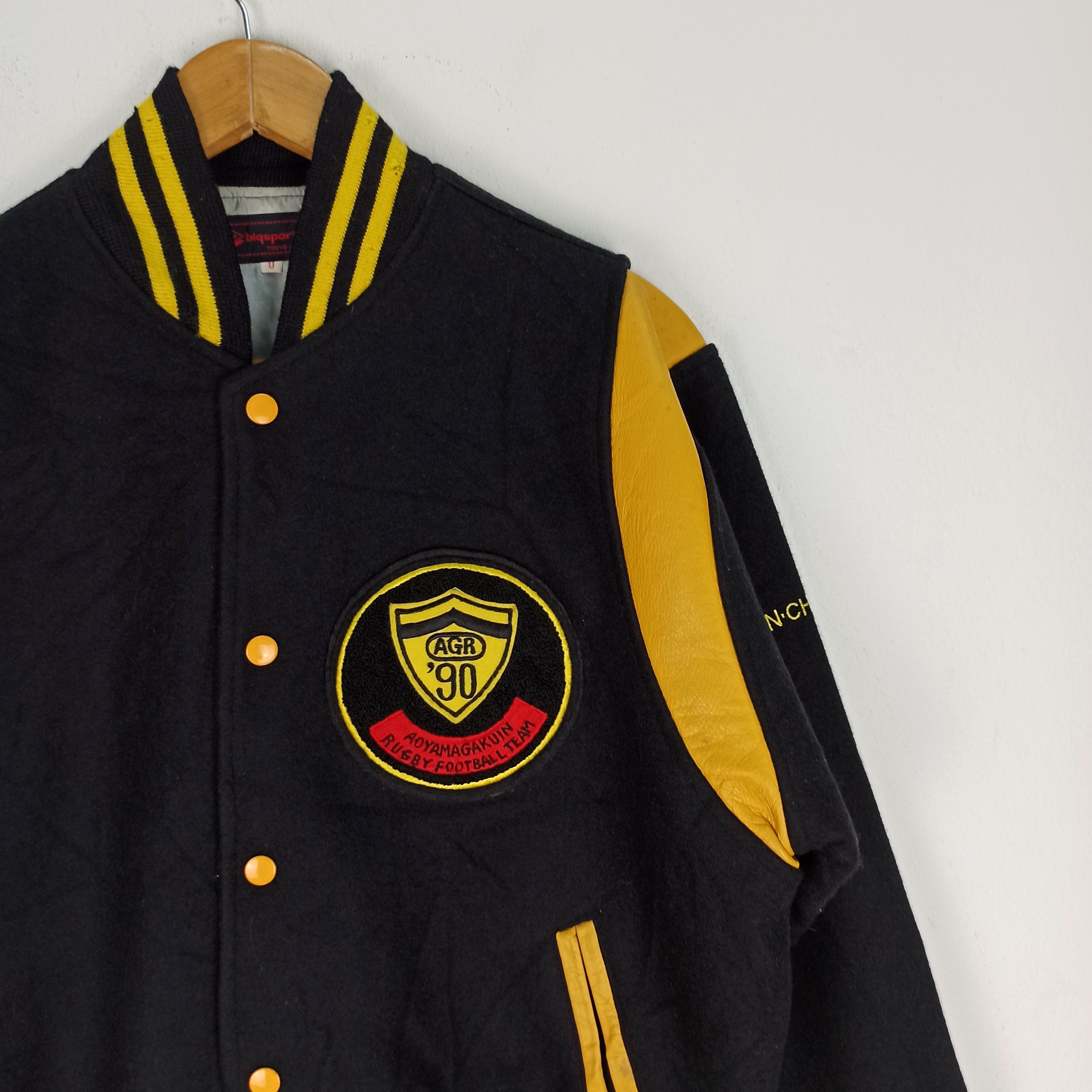 Japanese Brand Vintage Varsity Jacket Leather Rugby club Japanese Brand Size US M / EU 48-50 / 2 - 2 Thumbnail