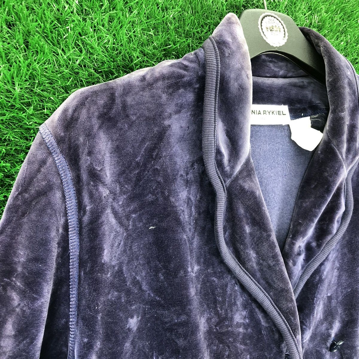 Sonia Rykiel Vintage 90's Sonia Rykiel Paris Velvet Coat Double Breasted Size S / US 4 / IT 40 - 2 Thumbnail