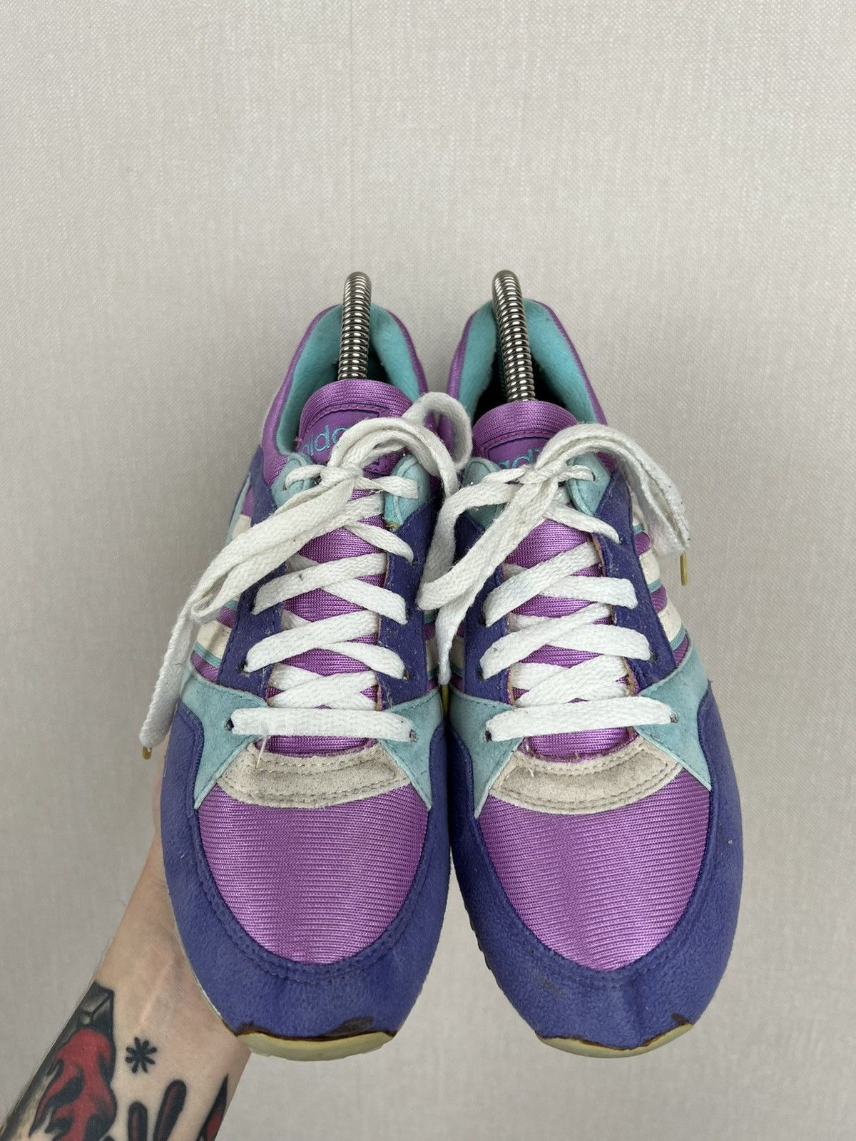 Adidas Vintage Adidas Trainers Sneakers Purple Pink 1992 Size US 6 / EU 39 - 16 Thumbnail