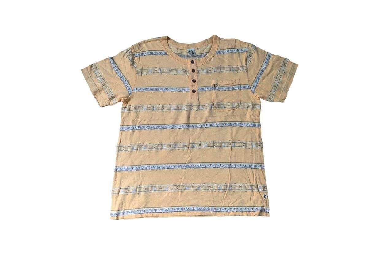 Hang Ten Hang Ten Surf Wear Striped Tee Half Button Size US M / EU 48-50 / 2 - 1 Thumbnail