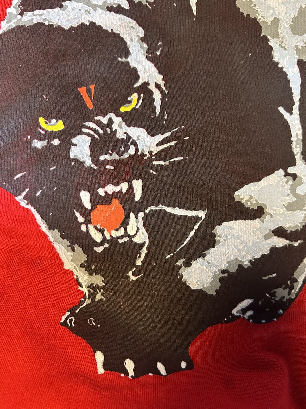 Vlone Black V Panther Hoodie - Red Size: S Size US S / EU 44-46 / 1 - 2 Thumbnail