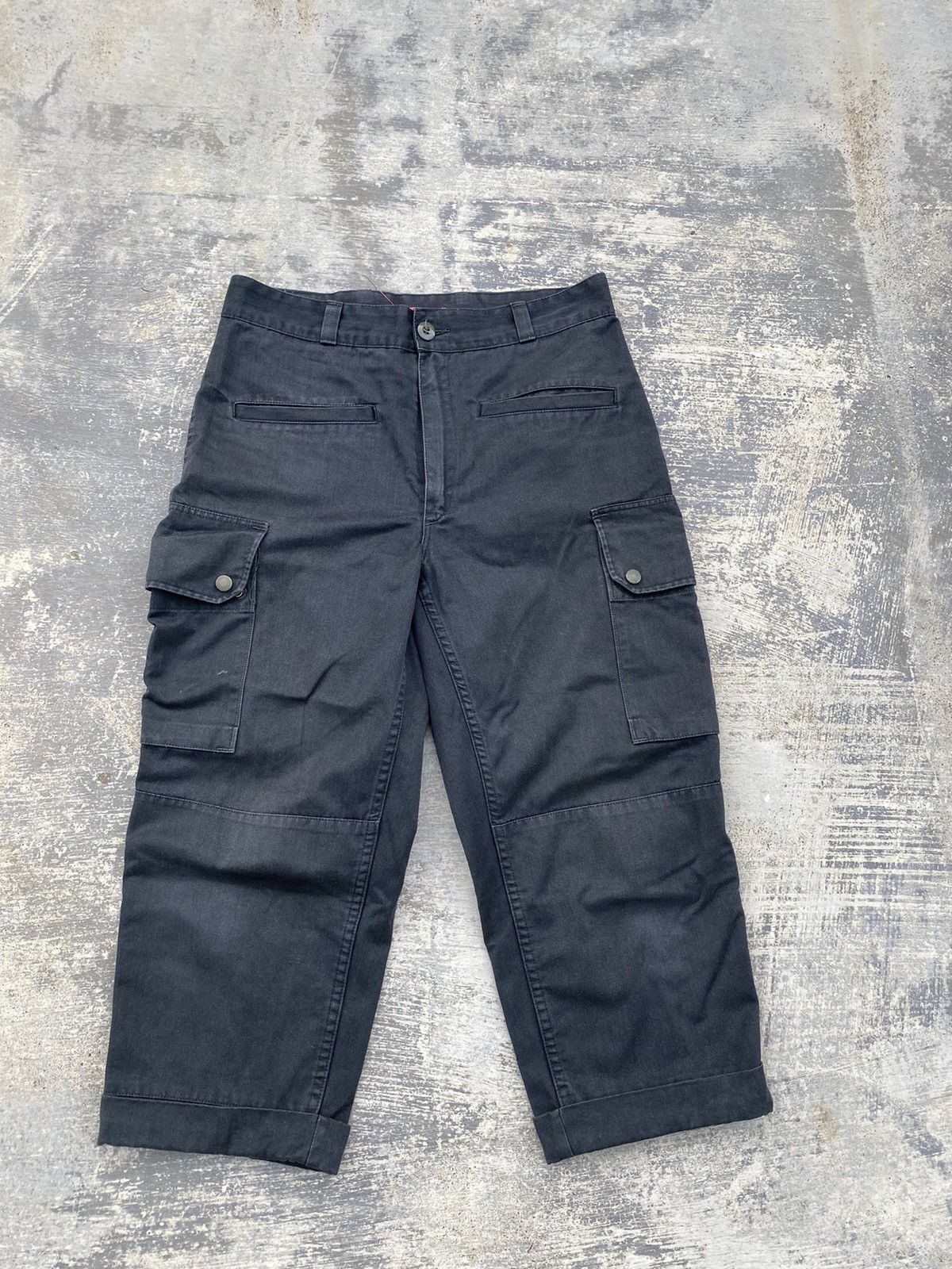 image of Japan Military Cargo Herringbone Usn Punk Gorpcore in Sun Faded Black, Men's (Size 30)