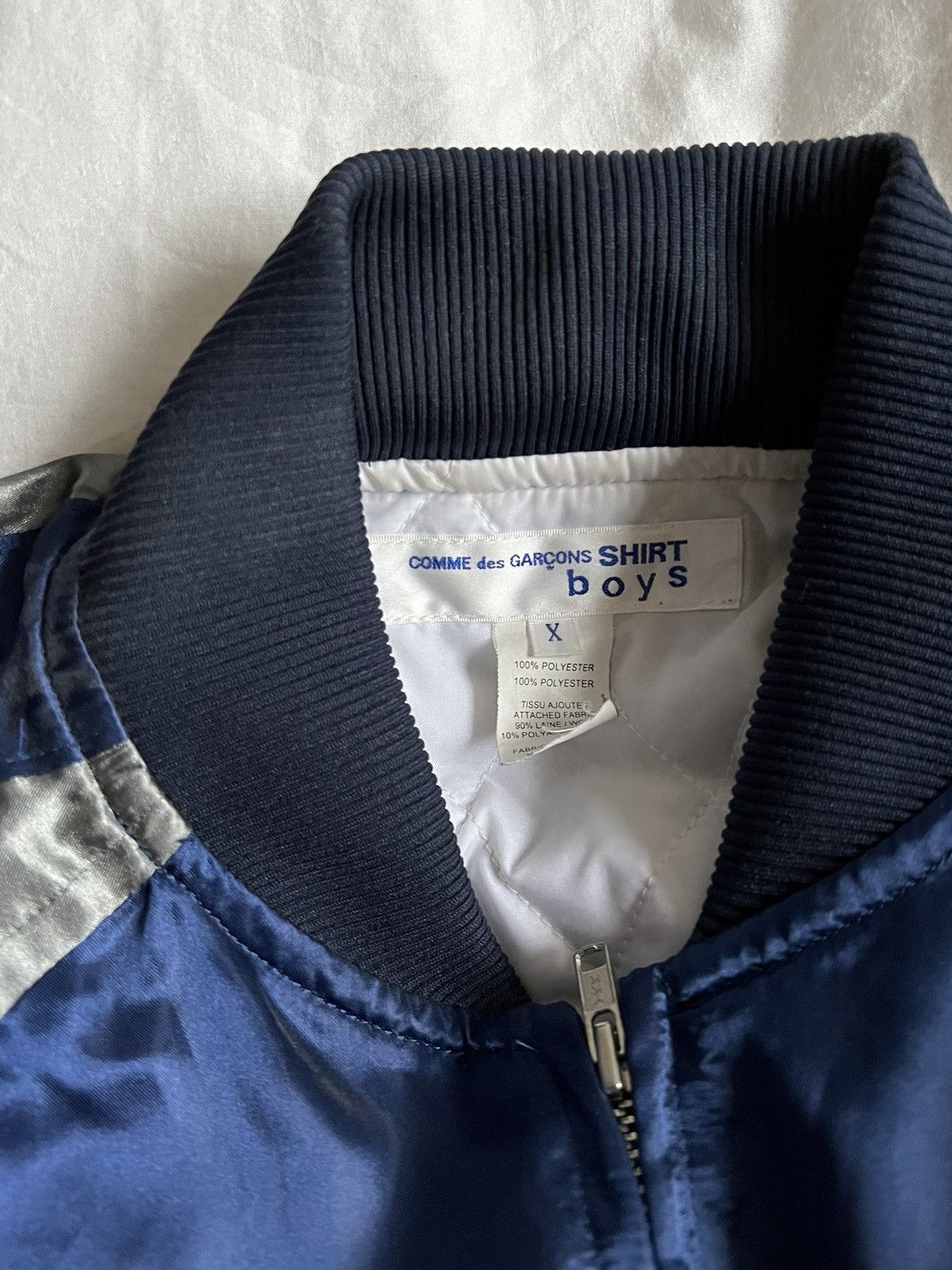 Comme des Garcons CDG Shirt Boys Bomber Satin Size US XL / EU 56 / 4 - 4 Thumbnail