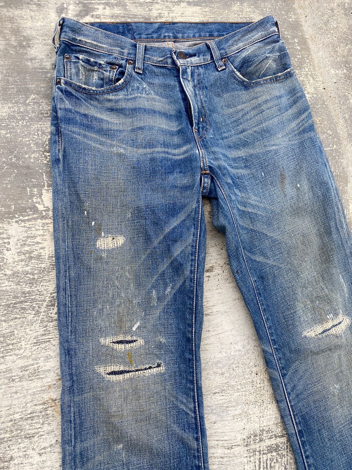 Levi's VINTAGE LEVIS 517 FLARE DISTRESSED RAVE COWBOY GORPCORE PUNK Size US 29 - 7 Thumbnail