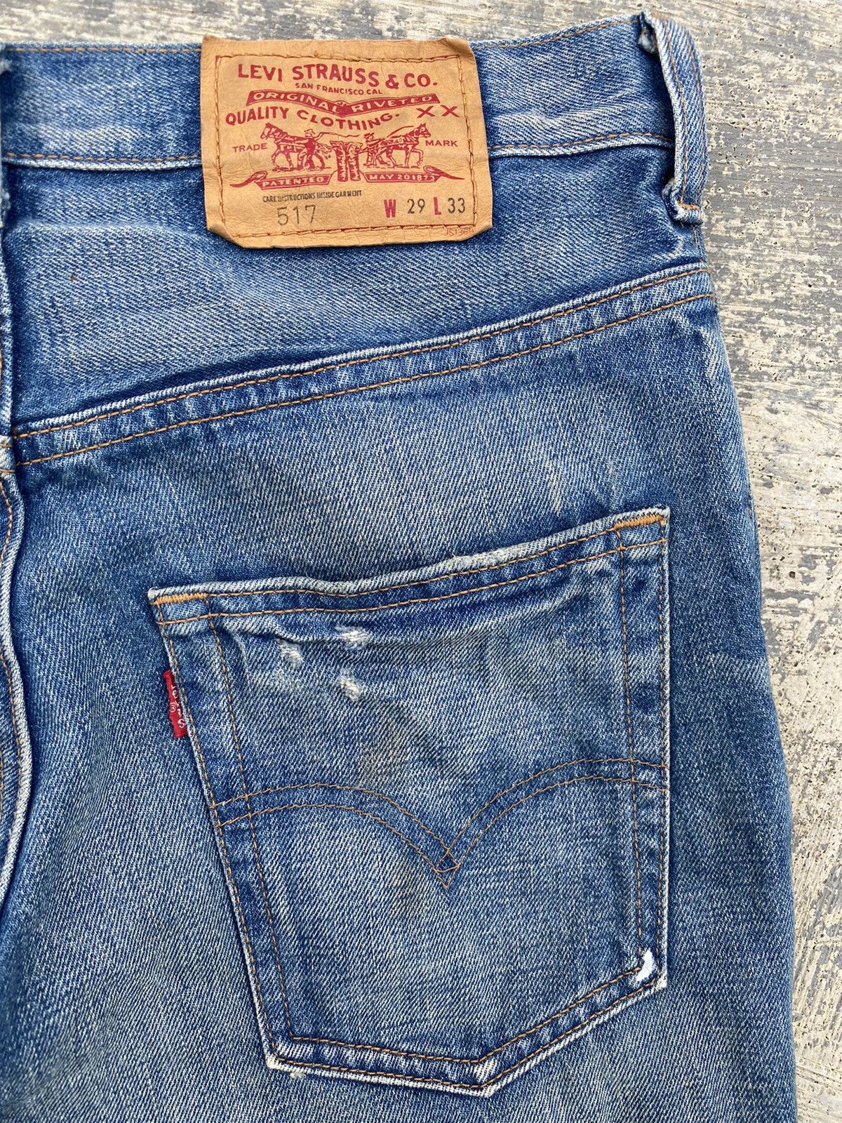 Levi's VINTAGE LEVIS 517 FLARE DISTRESSED RAVE COWBOY GORPCORE PUNK Size US 29 - 9 Thumbnail