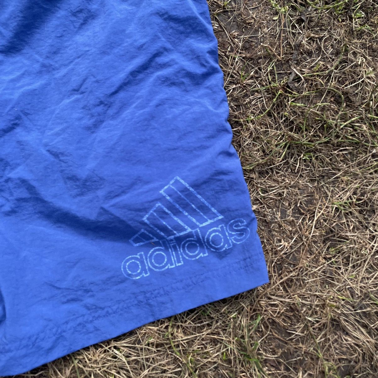 Vintage Vintage 90s Adidas Stripes Shorts Streetwear Blue Faded 32 Size US 32 / EU 48 - 7 Thumbnail
