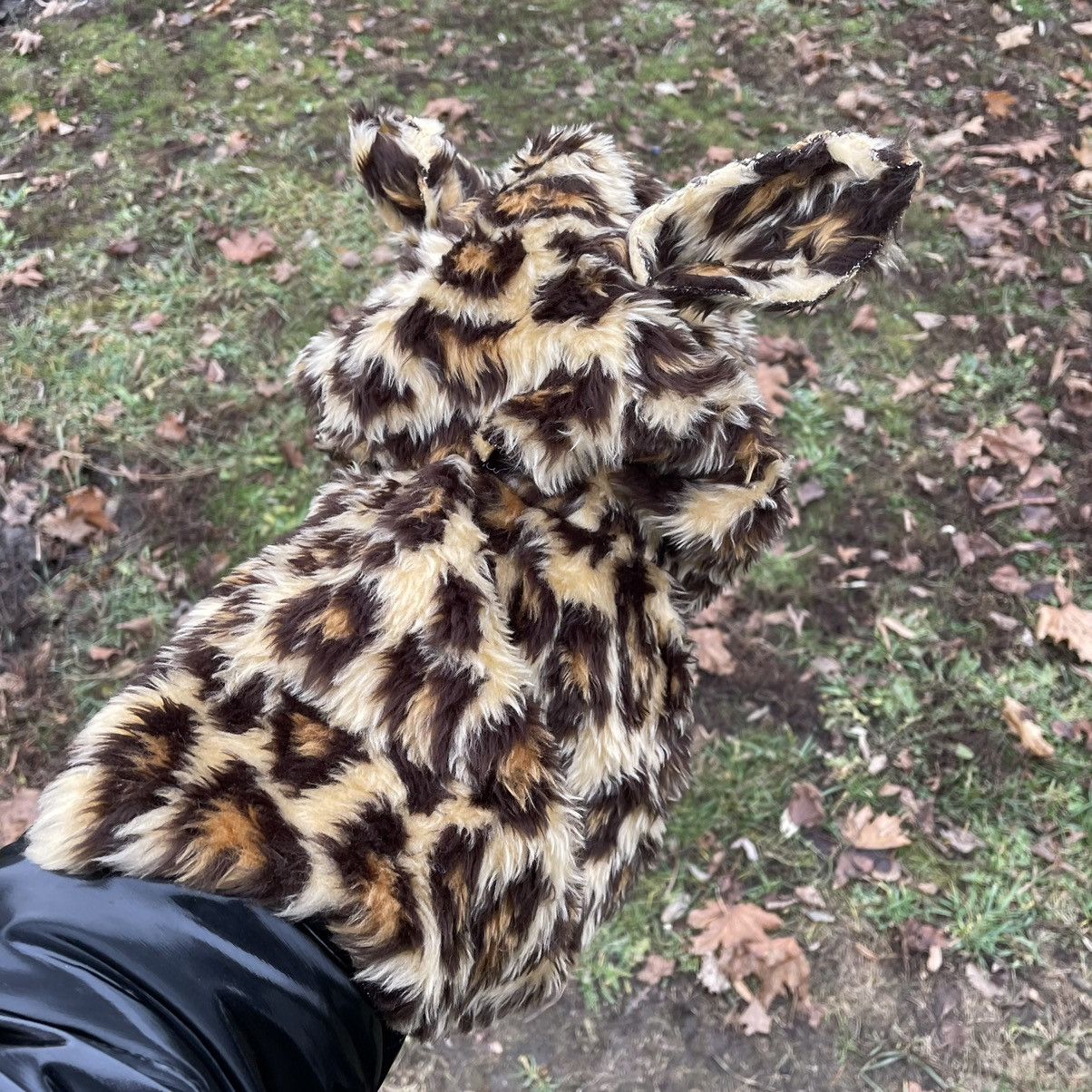 Vintage Vintage 90s Fuzzy Leopard Print Beanie Grunge Alt Slim OS Size ONE SIZE - 7 Thumbnail